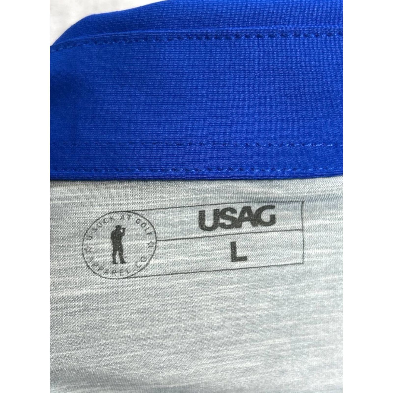 Vintage Blue Polo Shirt Mens Large Gray Golf New Size US L / EU 52-54 / 3 - 4 Thumbnail