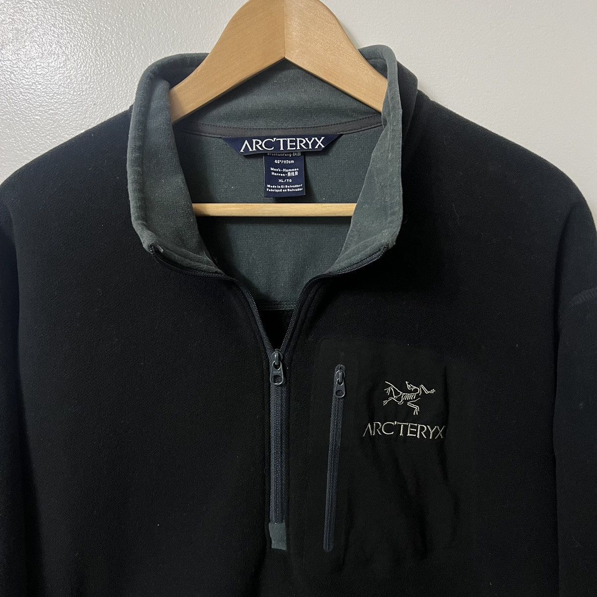image of Arcteryx x Vintage Arc’Teryx Fleece Half Zip Up in Black, Men's (Size XL)