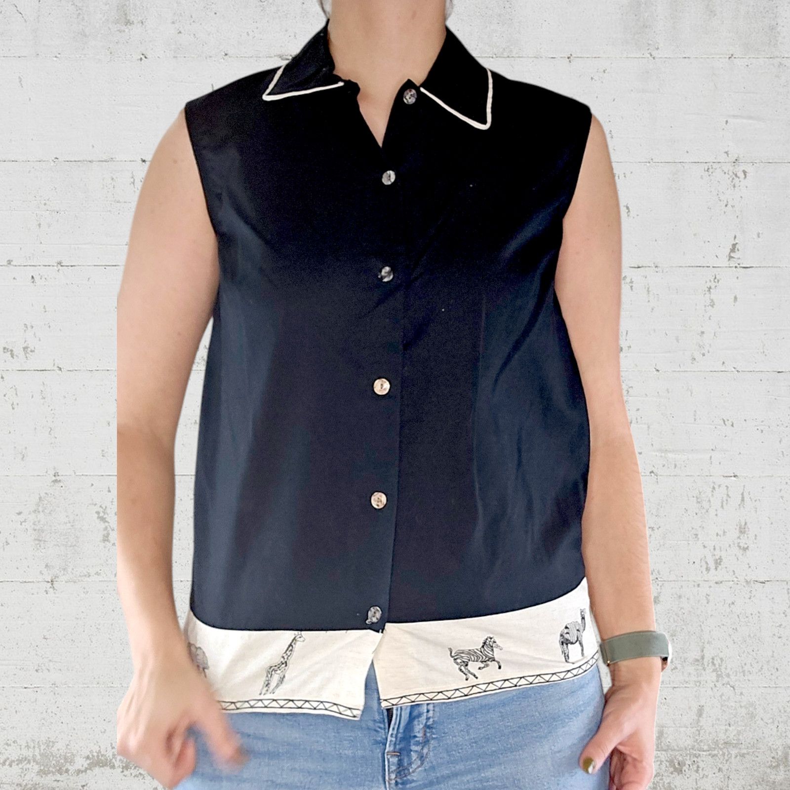Cabin Creek Vintage Black Safari Sleeveless Button Up Size Medium Size M / US 6-8 / IT 42-44 - 9 Thumbnail