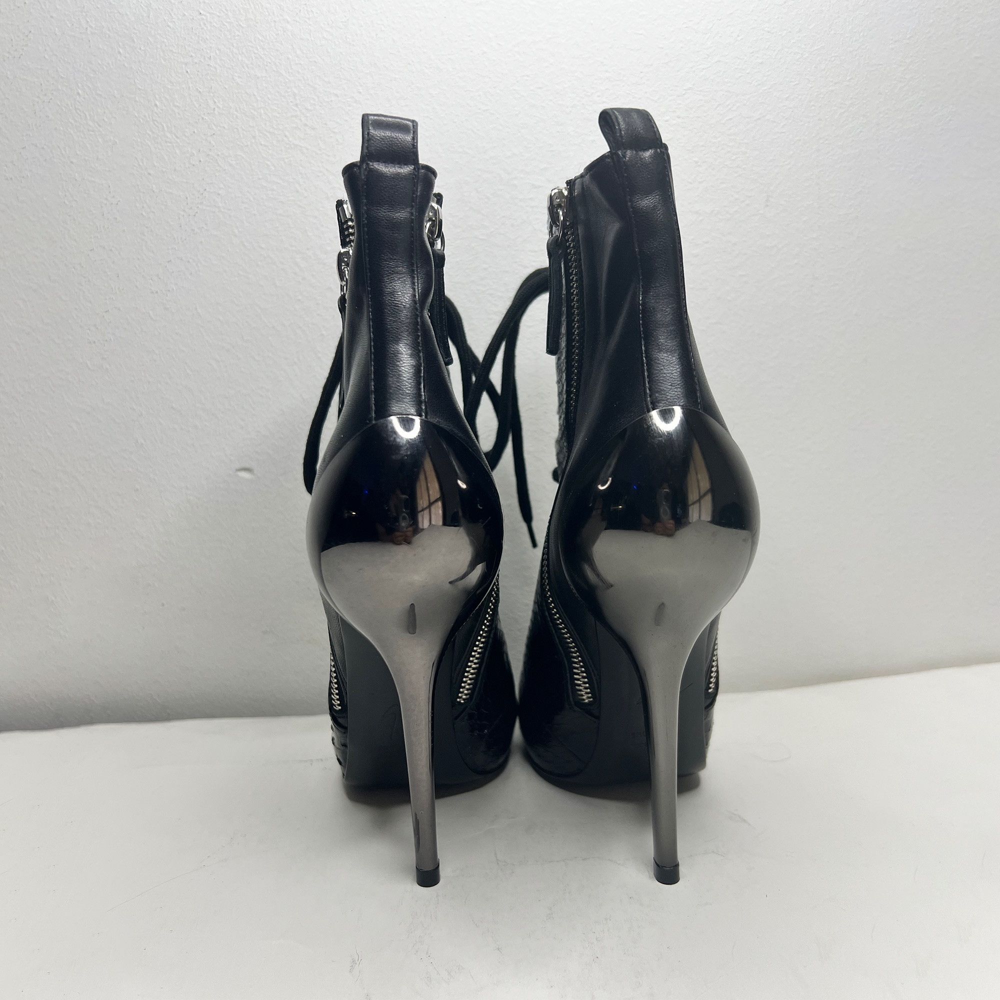 Giuseppe Zanotti PR $ 2200 Lizard Boots High Heel Size US 7 / IT 37 - 6 Thumbnail