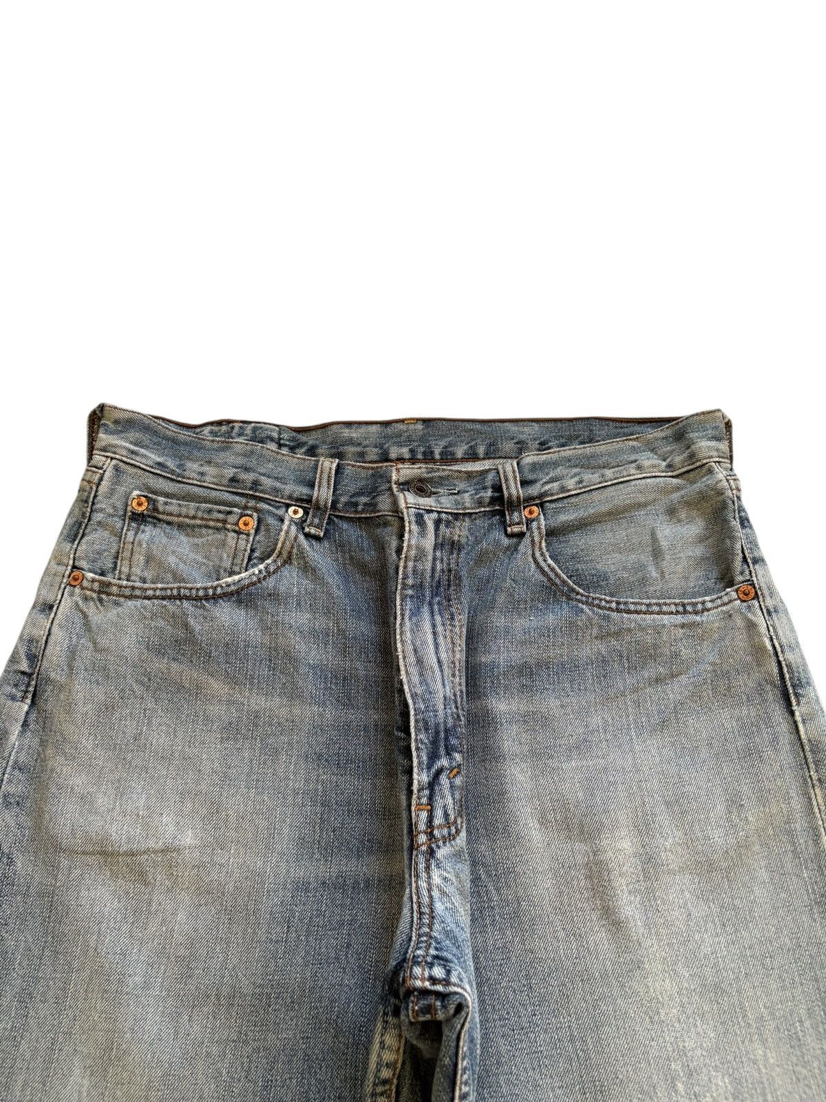 Levi's Vintage 90s Levis 504 Distressed Loose Jean Shorts Jorts Size US 34 / EU 50 - 4 Thumbnail