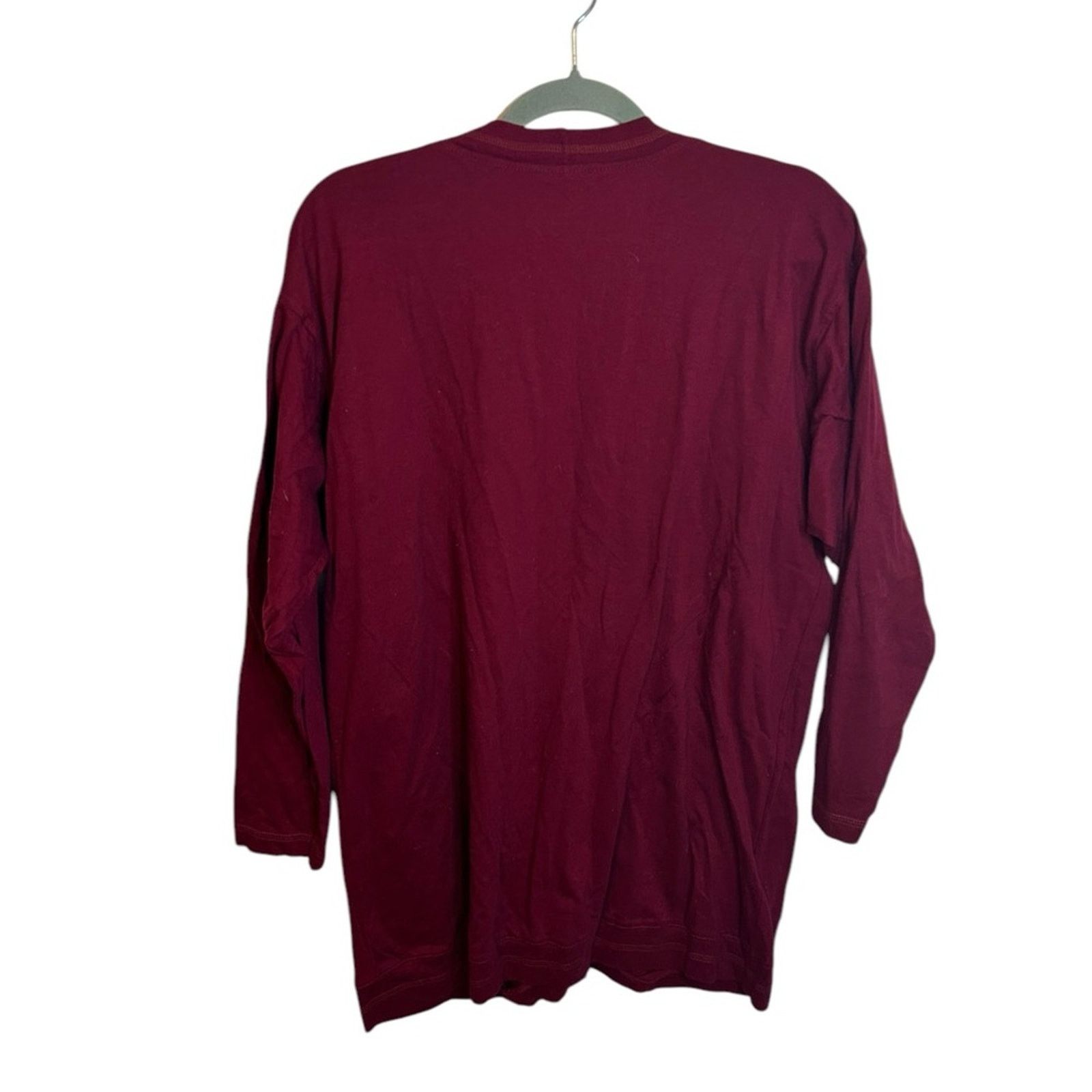 Liz Claiborne Claiborne Crazy Horse Vintage Burgundy Jersey Cardigan Size L / US 10 / IT 46 - 2 Thumbnail