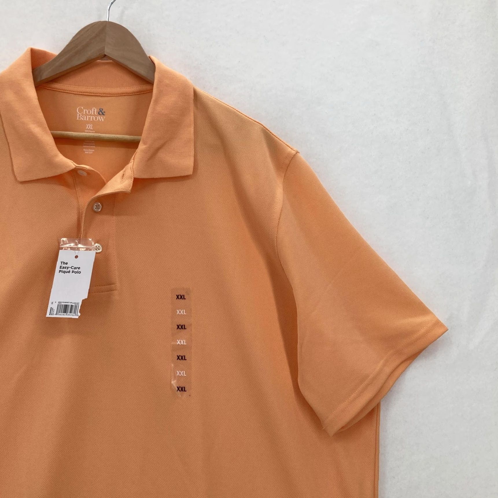 Croft & Barrow Croft & Barrow Polo Shirt Mens 2XL Short Sleeve Easy Care Pique Golf Casual NWT Salmon Buff Size US XXL / EU 58 / 5 - 2 Thumbnail