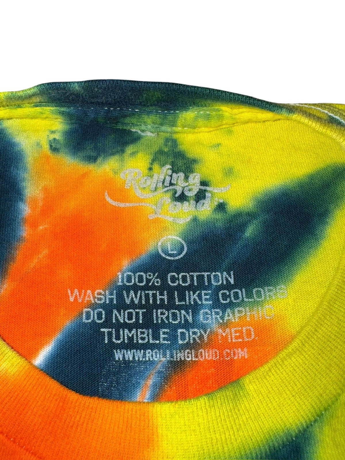 Band Tees rolling loud 2021 tie-dye california concert tee Size US L / EU 52-54 / 3 - 4 Thumbnail
