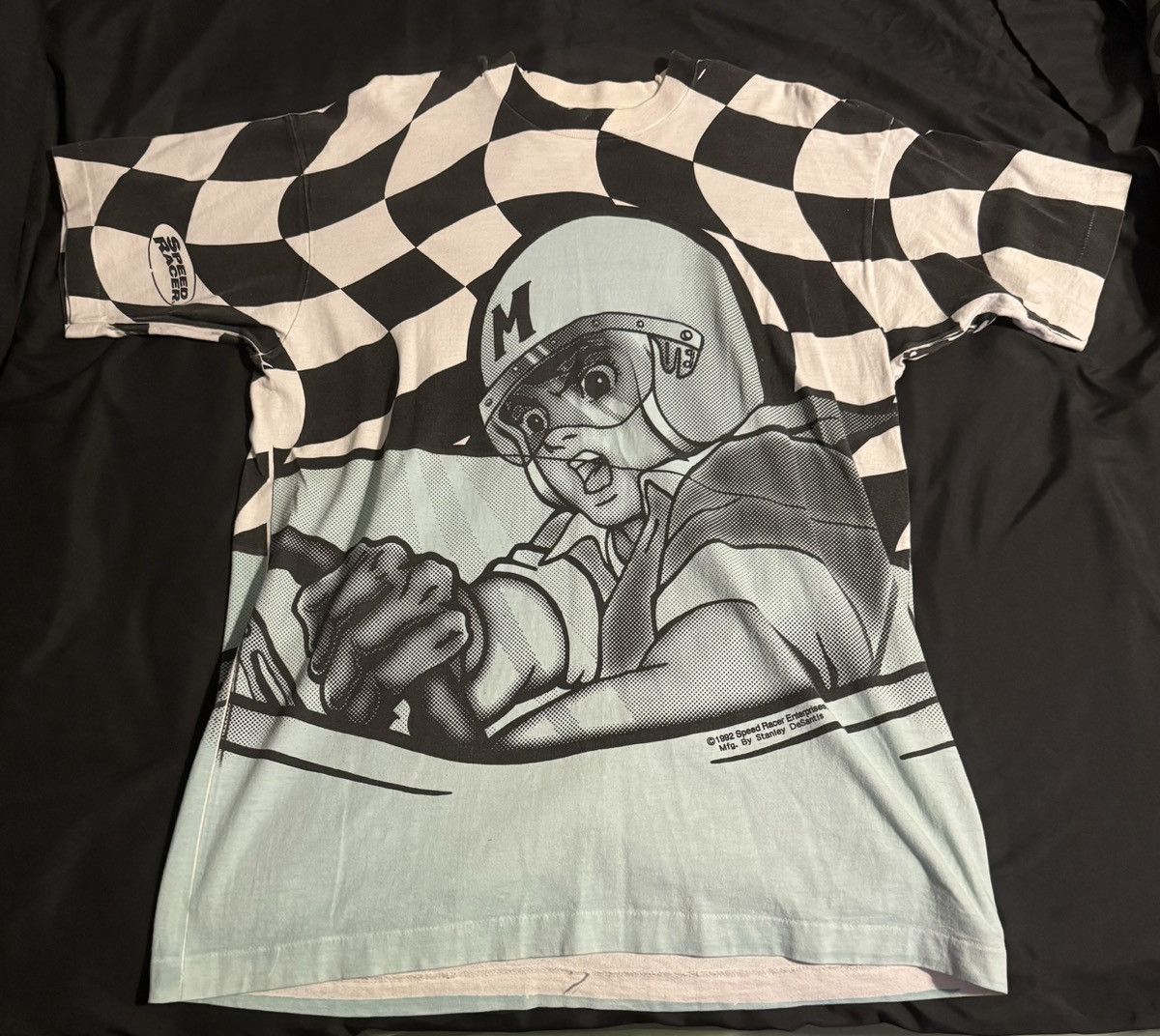 image of 1992 Speed Racer Aop Anime Shirt Vintage in White, Men's (Size XL)