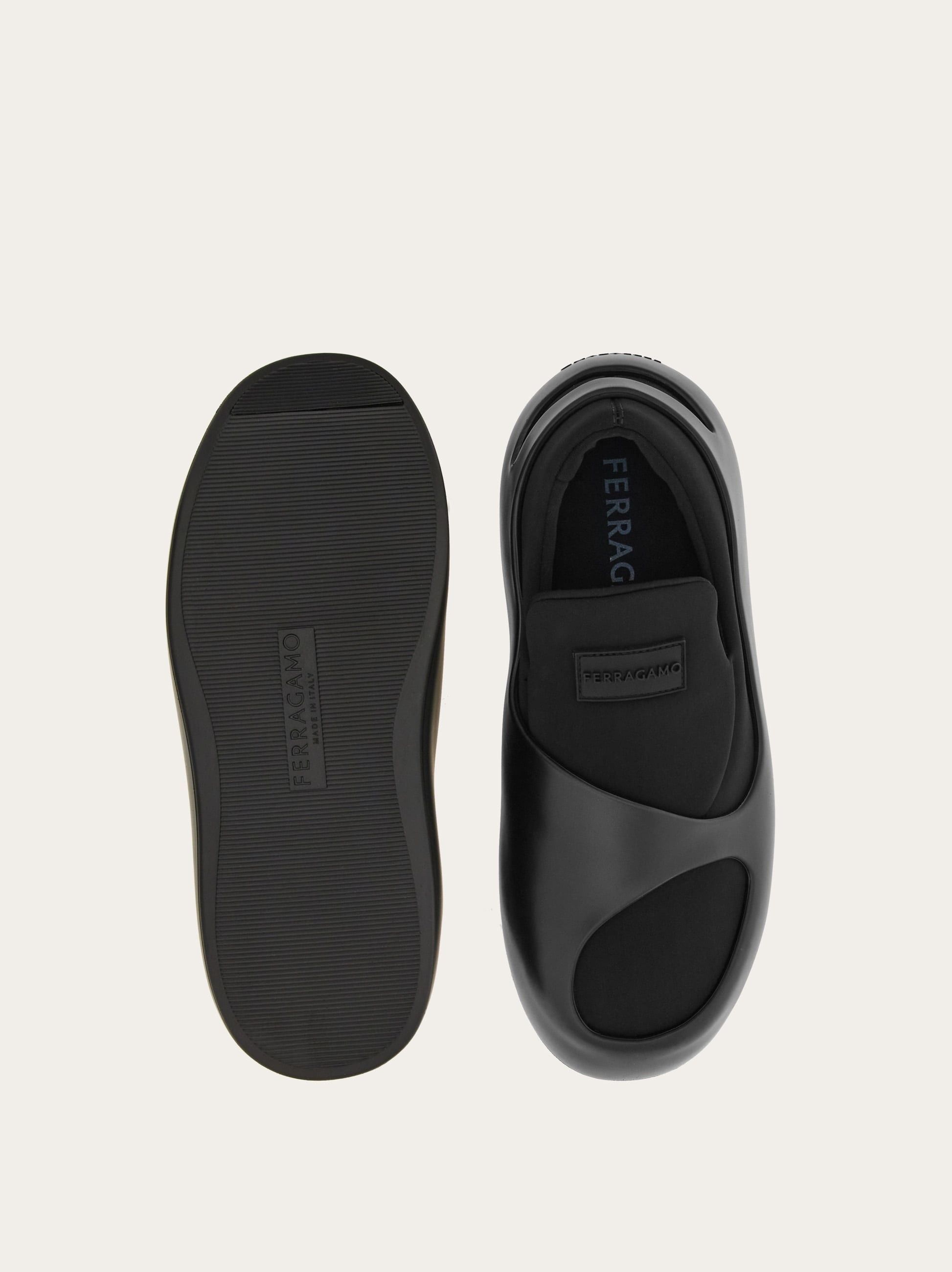 Salvatore Ferragamo o1s1rm0824 Rubber Lunar Sneaker Loafers in Black Size US 11 / EU 44 - 5 Thumbnail