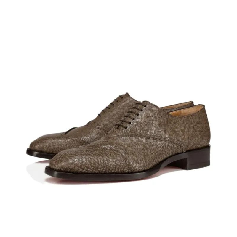 Christian Louboutin o1s1wg111224 Boabi Flat Calf Petit Grain in Brown Size US 8 / EU 41 - 1 Thumbnail