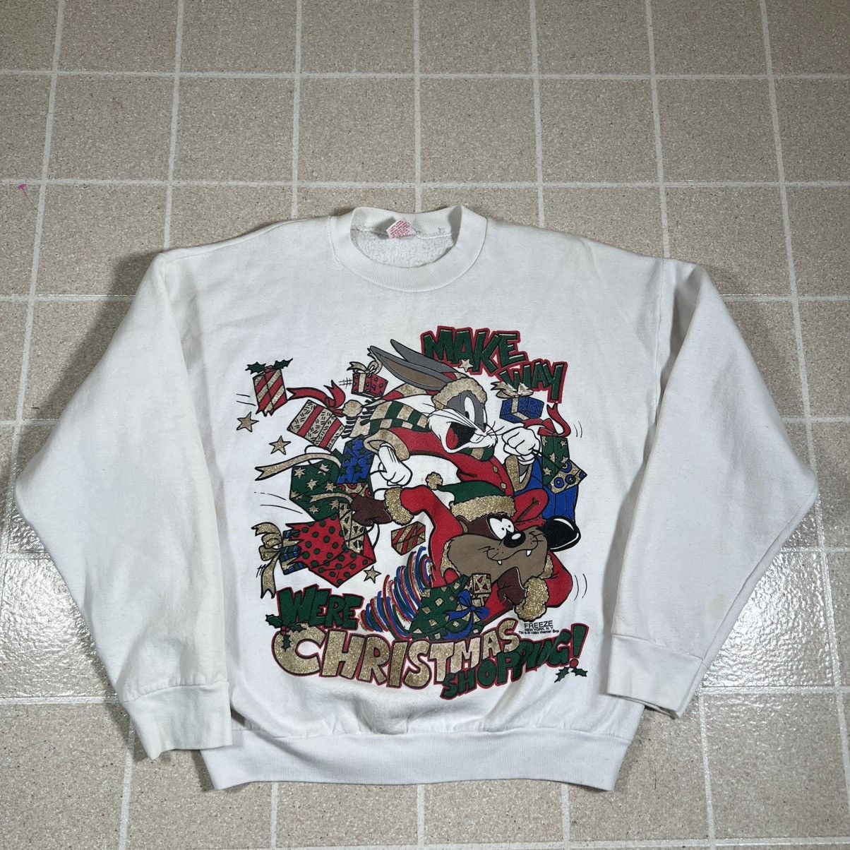 Vintage 1994 Freeze Looney Tunes Christmas Sweater Pullover Crewneck Size US XL / EU 56 / 4 - 1 Thumbnail