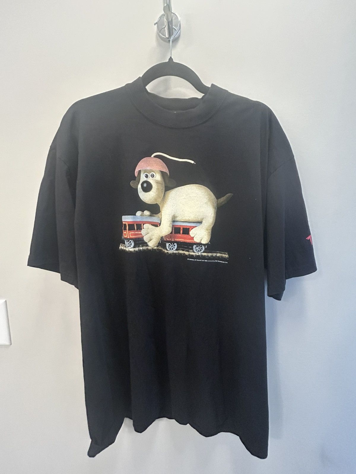 George Vintage 90s Wallace and Gromit The Wrong Trousers Train Tee Size US XL / EU 56 / 4 - 1 Thumbnail