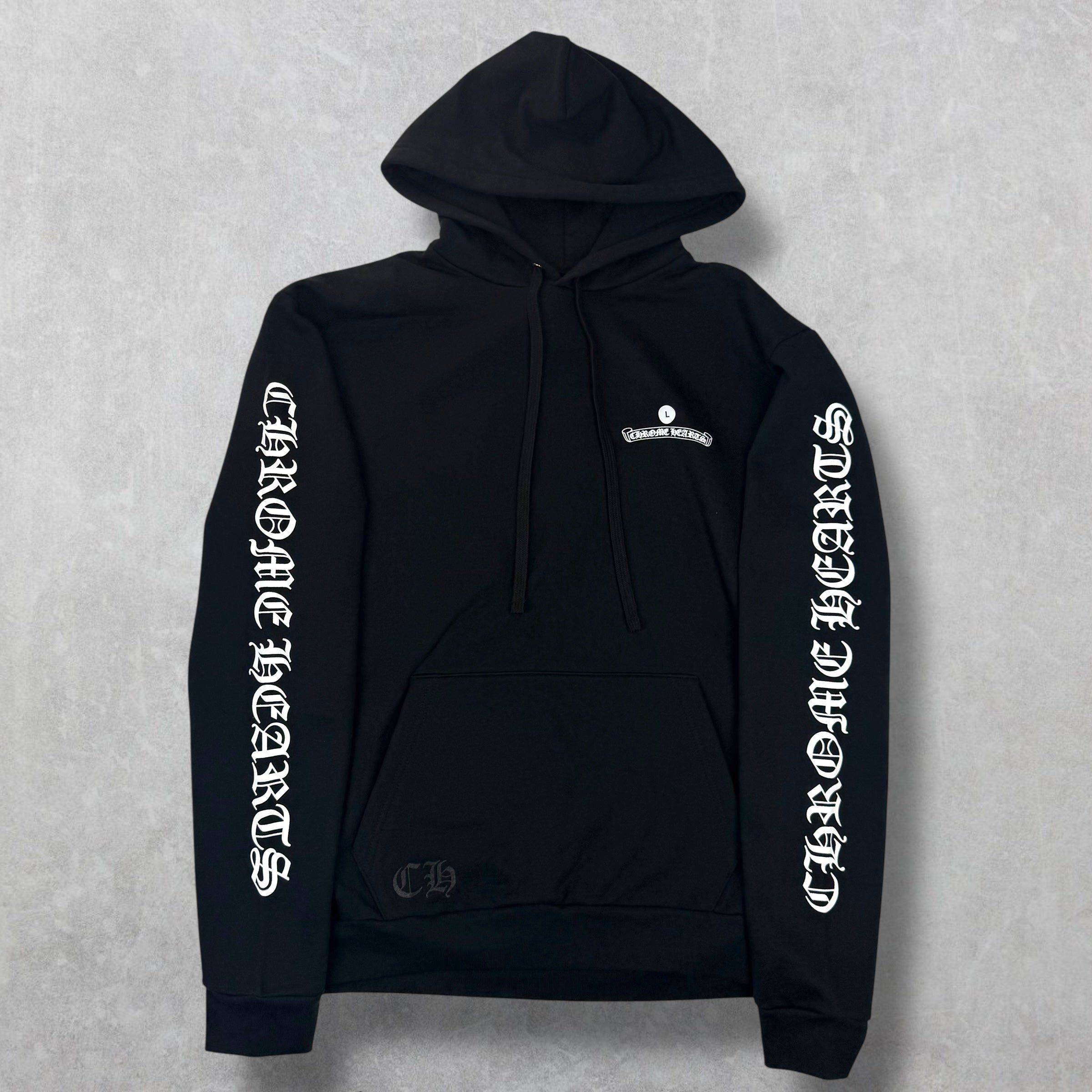Chrome Hearts Chrome Hearts Black Scroll Logo Hoodie L Size US L / EU 52-54 / 3 - 1 Thumbnail