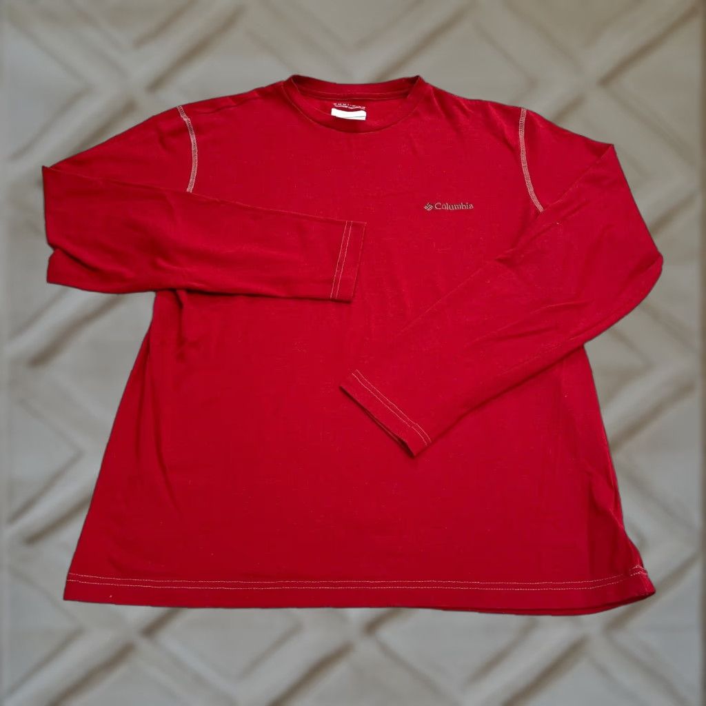 Vintage Columbia Mens Red Omni Wick Shirt Long Sleeve Crew Neck Outdoor Top Size US L / EU 52-54 / 3 - 1 Thumbnail