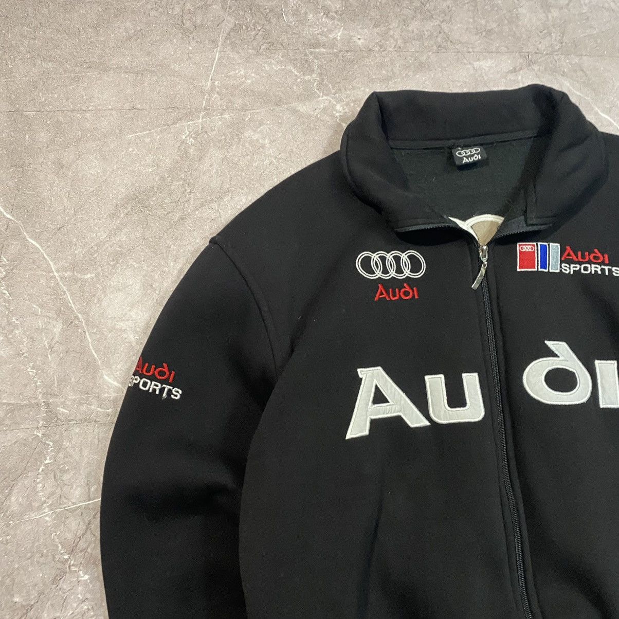 Audi × Vintage VINTAGE AUDI BIG LOGO ZIP SWEATSHIRT RACING BIG LOGO 00s Size US XL / EU 56 / 4 - 2 Thumbnail