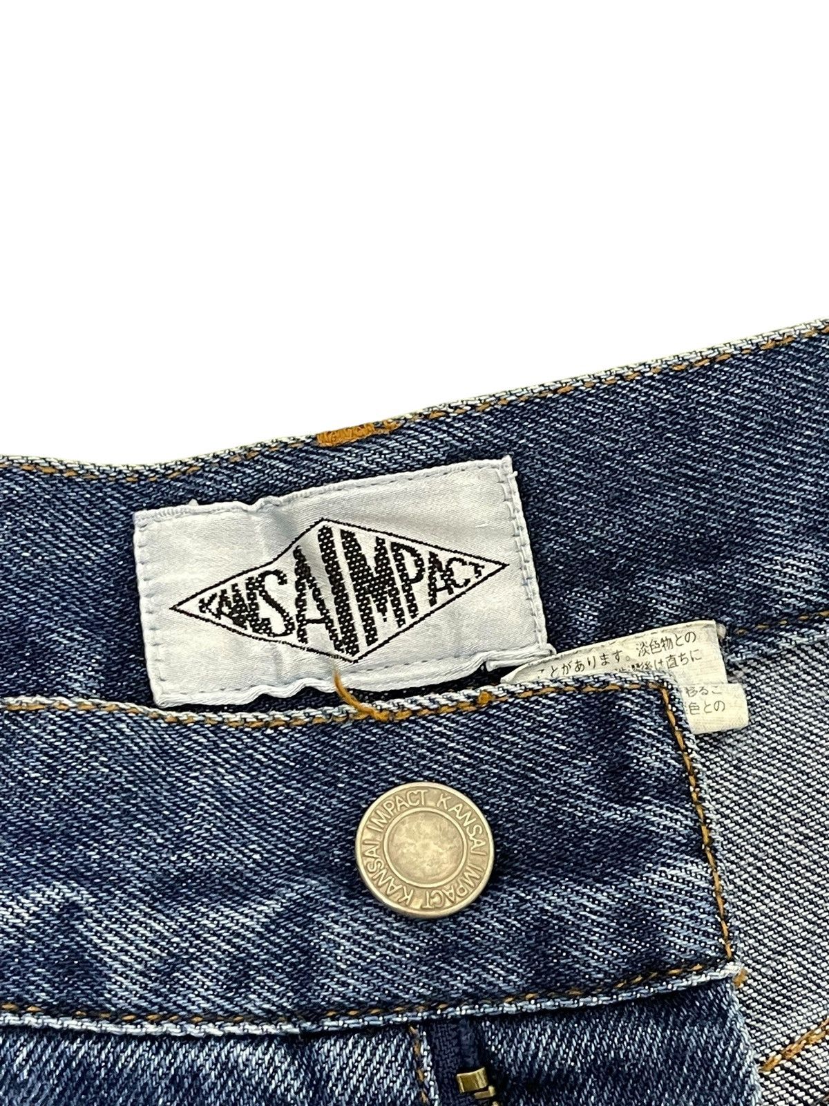 Kansai Yamamoto Baggy Jeans Vtg Y2K Kansai Impact Embroydered 1🟦3 Size US 32 / EU 48 - 15 Thumbnail
