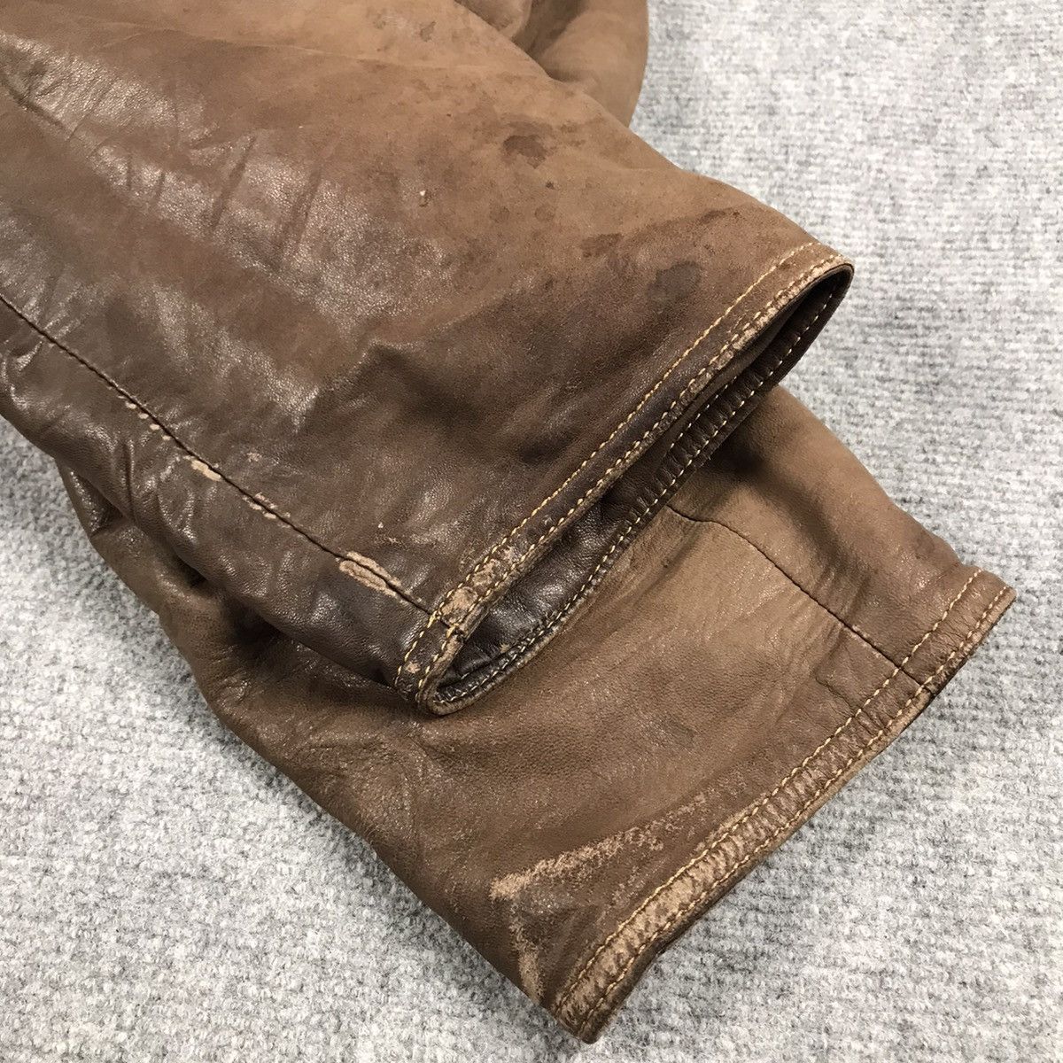Designer × Vintage FLAG DIFUSION BY BARCELONA LEATHER PARKAS JACKET Size US L / EU 52-54 / 3 - 13 Thumbnail