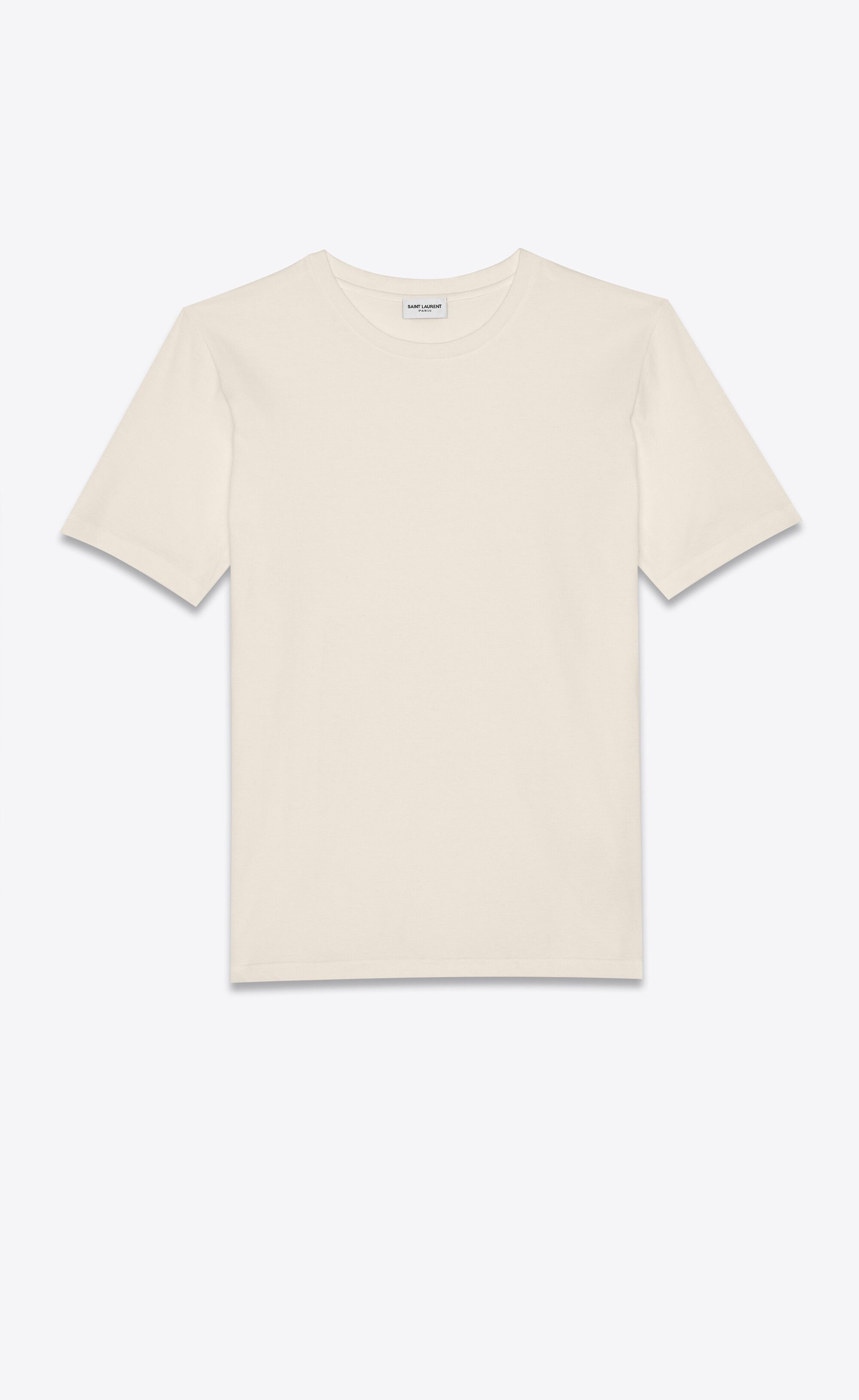 Saint Laurent Paris o1s1wg110825 554298 T-Shirt in Cotton in Ivory Size XS / US 0-2 / IT 36-38 - 1 Thumbnail