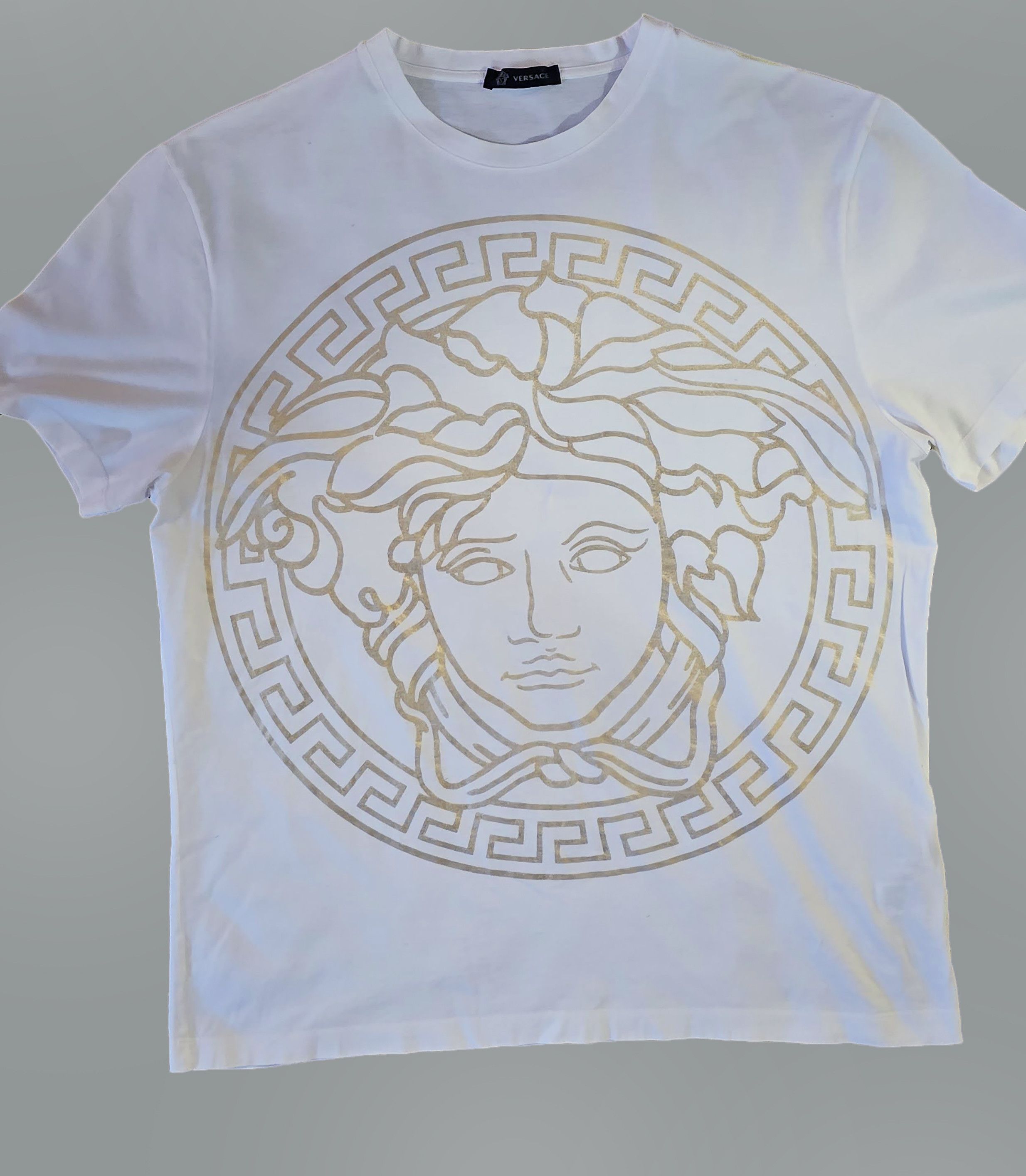 Versace Versace Gold Foil Medusa Head T-Shirt - MINT / with Box Size US XXL / EU 58 / 5 - 1 Thumbnail