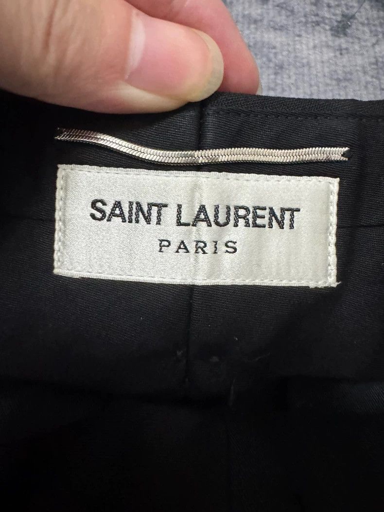 Saint Laurent Paris 19ss wool side sequined rhombus studde