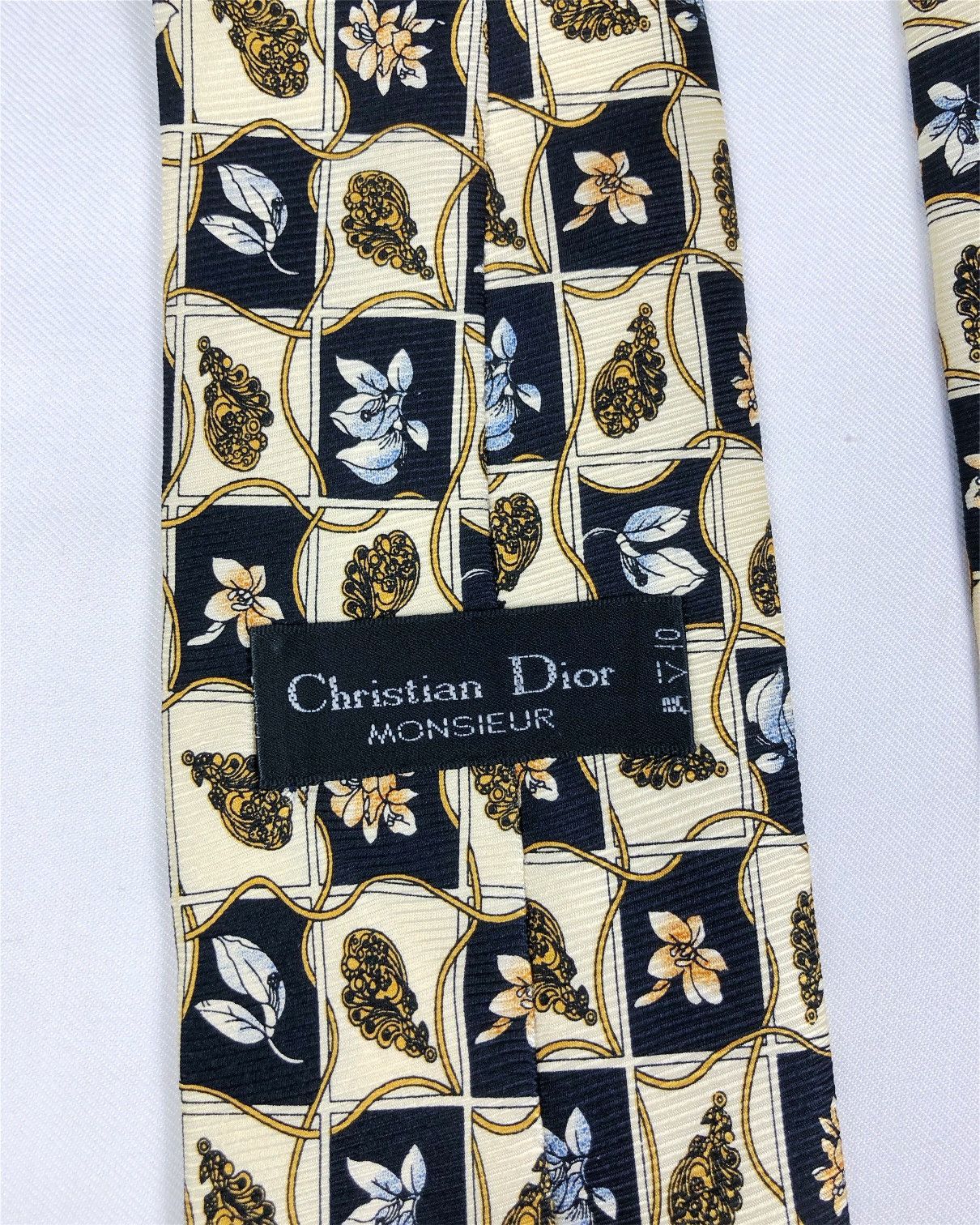 Christian Dior Monsieur × Vintage Rare Vintage Christian Dior Monsieur Silk Tie Size ONE SIZE - 5 Thumbnail