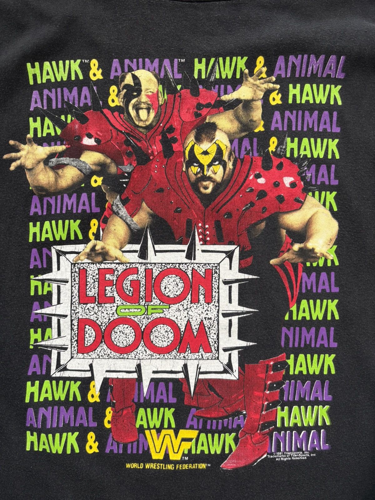 WWF WWF Legion of doom 1991 wrestling 90s rare single stitch Size US L / EU 52-54 / 3 - 2 Thumbnail