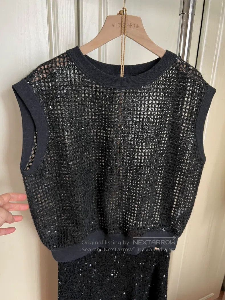 Brunello Cucinelli Brunello Cucinelli Sequin Open Back Vest Size XS / US 0-2 / IT 36-38 - 2 Thumbnail