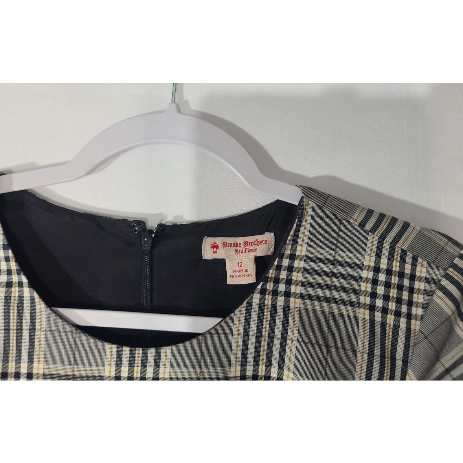 Brooks Brothers Brooks Brothers Black Gray Plaid Tartan Dress US 12 Size XL / US 12-14 / IT 48-50 - 5 Thumbnail