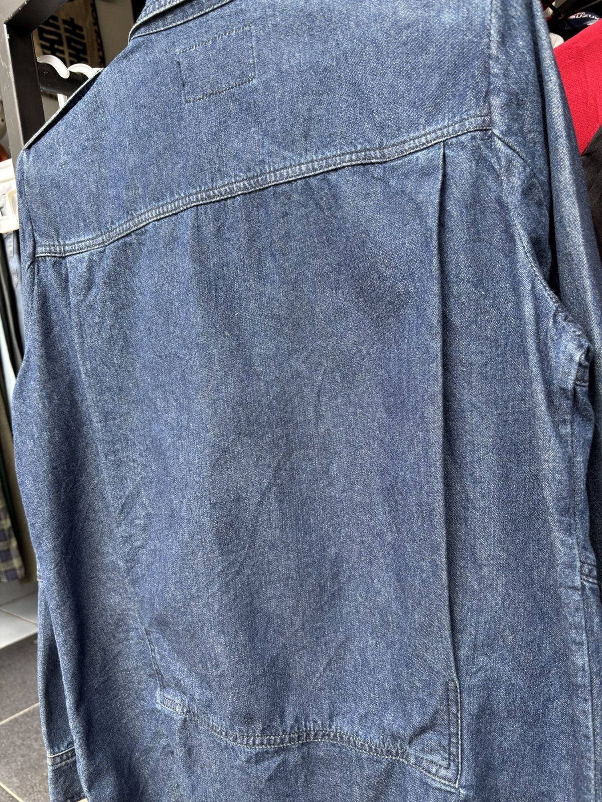 Japanese Brand Vintage Asymmetrical Denim Jacket by Jambangee Jeans Size US L / EU 52-54 / 3 - 10 Thumbnail