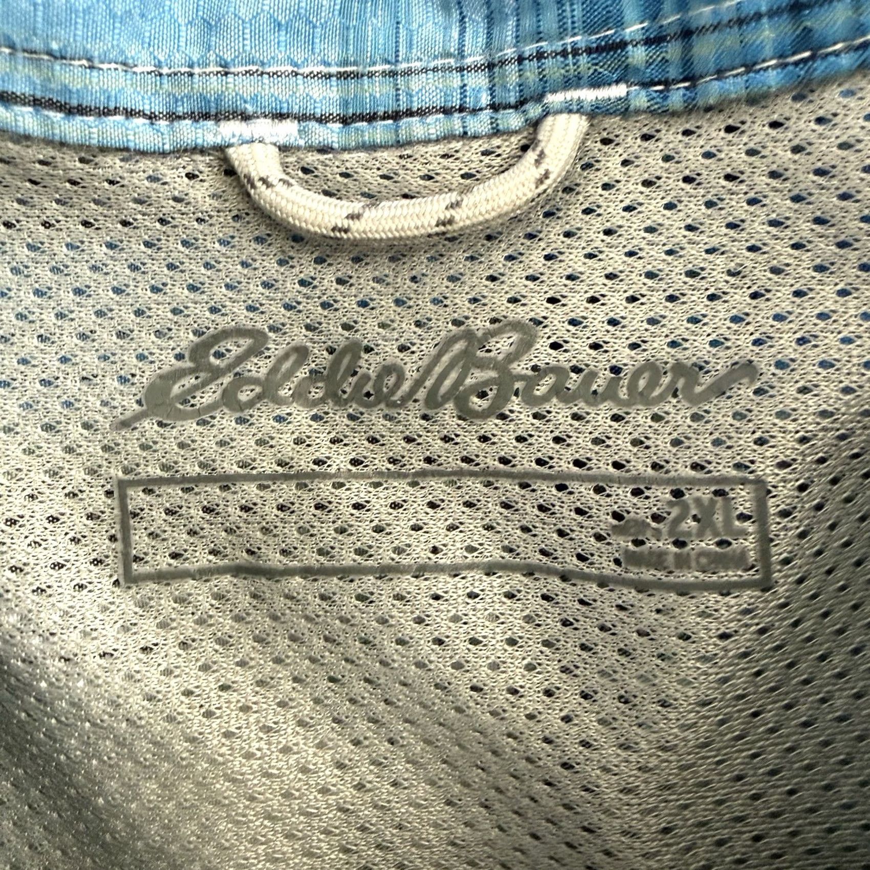 Eddie Bauer VINTAGE: No Eddie Bauer Shirt Mens 2XL Blue Plaid Outdoors Vented Button Up Fishing S/S Size US XXL / EU 58 / 5 - 2 Thumbnail