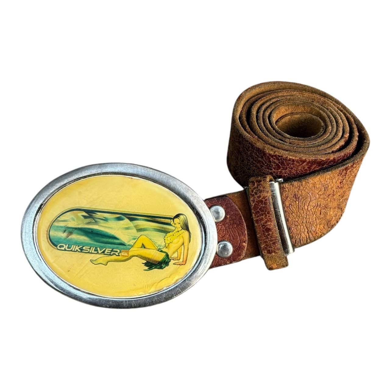 Quicksilver Vintage 90s Quiksilver Belt Leather Size ONE SIZE - 1 Thumbnail