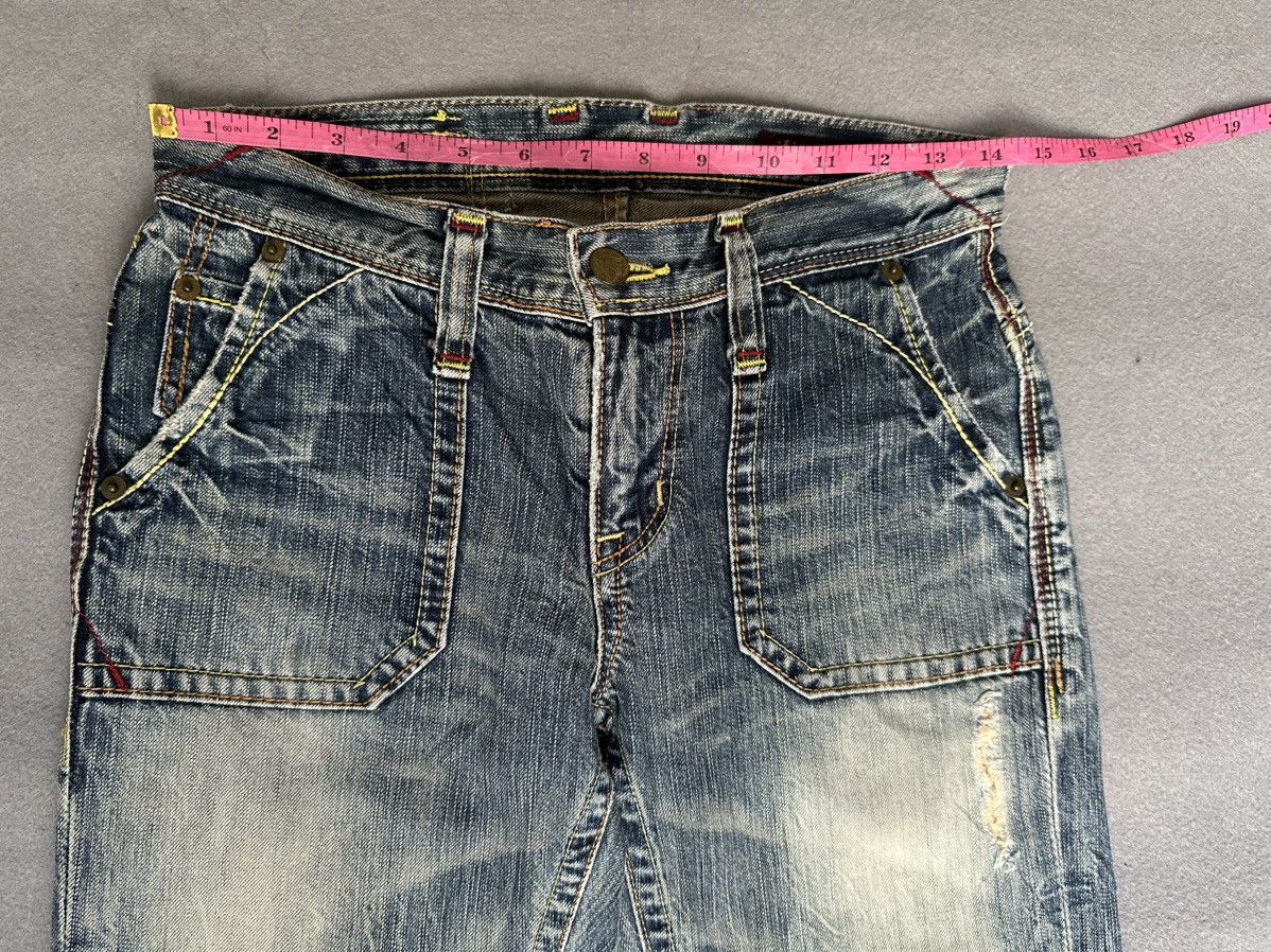 Japanese Brand FLARE Brappers Japan Denim Claw Marks Low Rise Denim Size US 28 / EU 44 - 3 Thumbnail