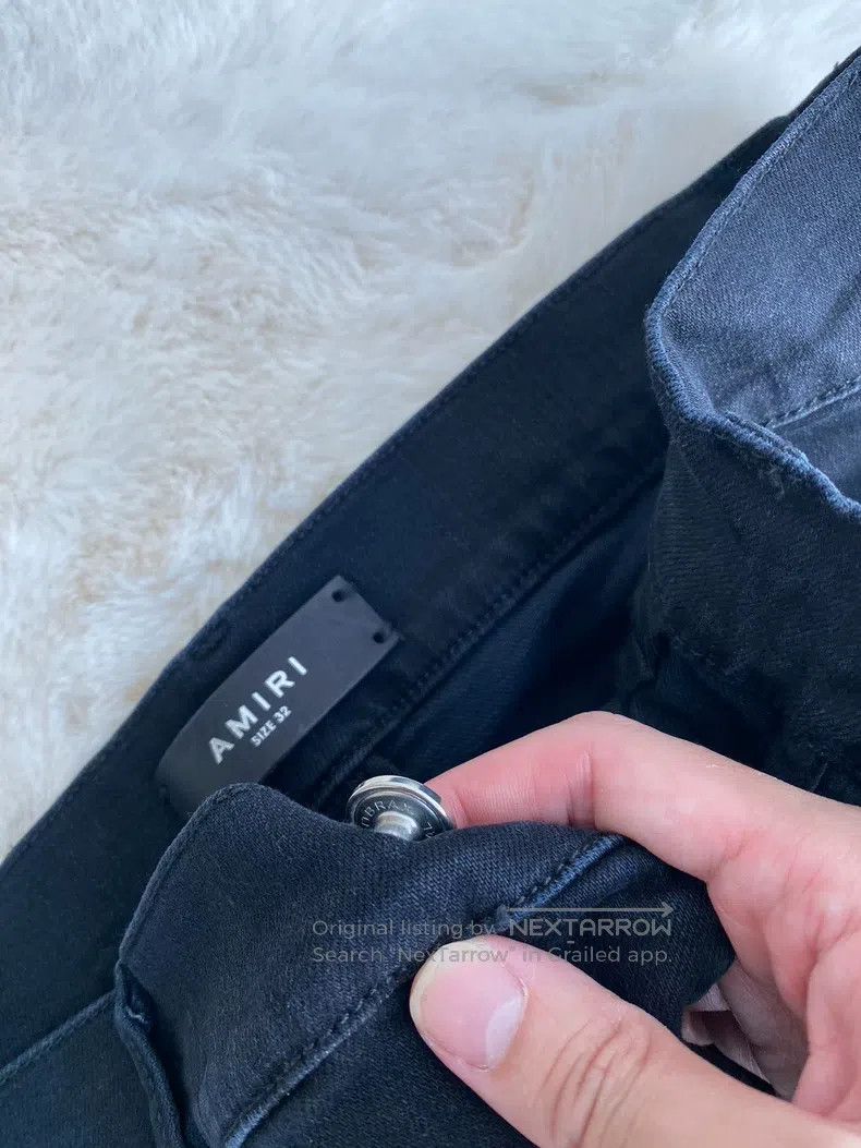 Amiri Amiri Size 32 Washed black camouflage patchwork MX1 jeans Size US 32 / EU 48 - 4 Thumbnail