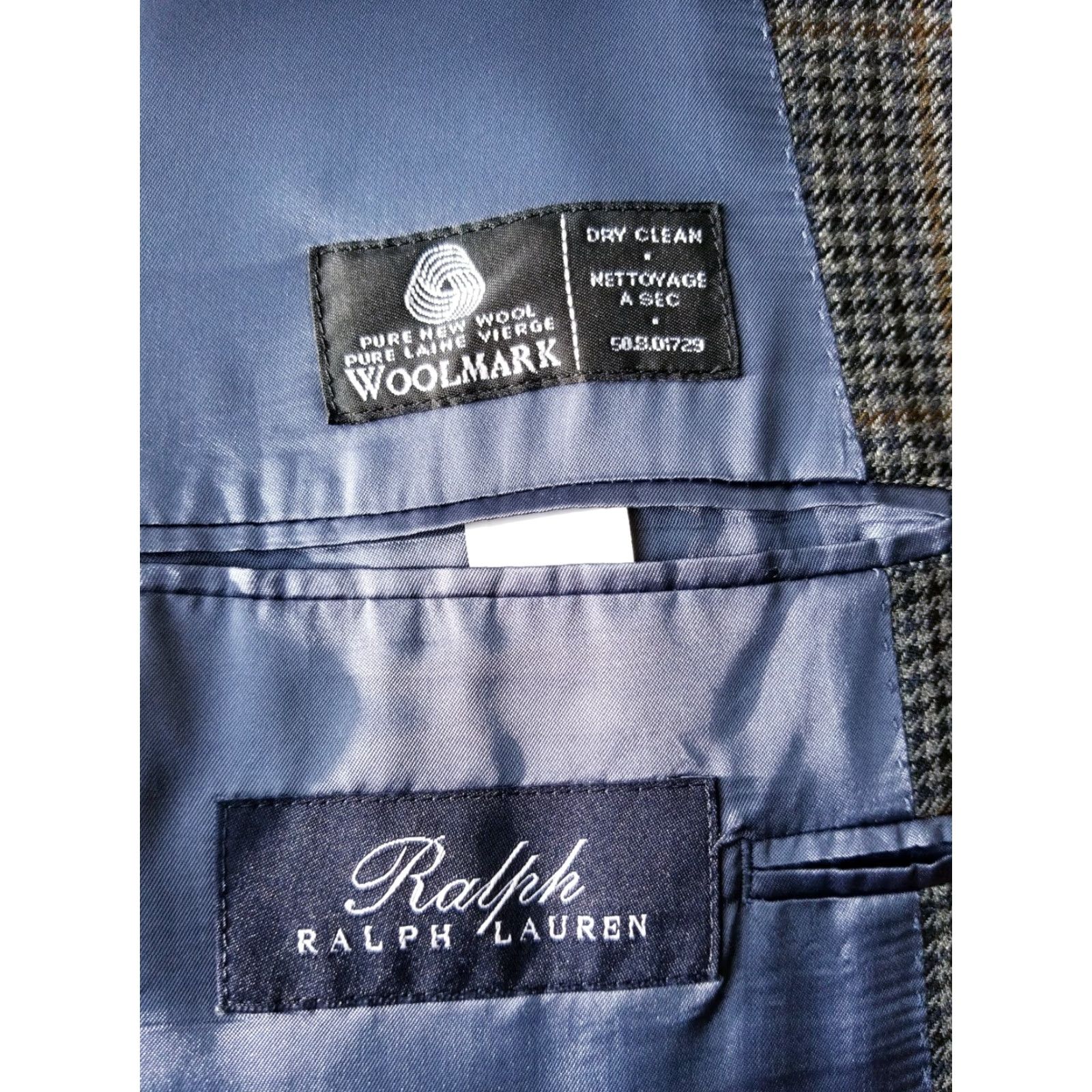 Ralph Lauren Ralph Lauren Sport Coat Jacket 46L Wool Tweed Blazer Notch Lapel Single-Breasted Two Button Men Vintage No Size 46R - 7 Thumbnail