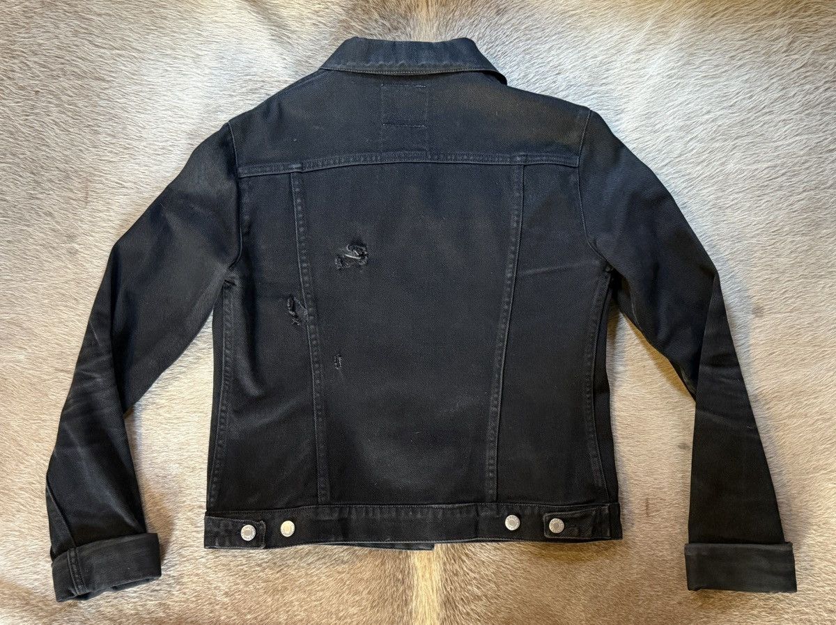 Helmut Lang Vintage 1999 Helmut Lang Black Denim Jacket Sz 42 Waxed Worn Size US XS / EU 42 / 0 - 6 Thumbnail