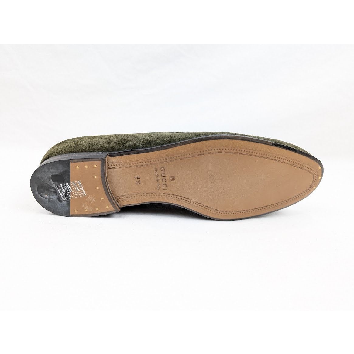 Gucci o1rshd1 Luxury Suede Loafers in Violet Green Size US 9 / EU 42 - 12 Thumbnail
