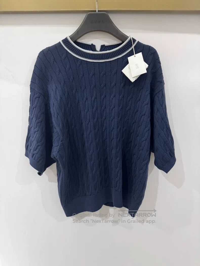 Brunello Cucinelli Brunello Cucinelli Knitted Short-sleeve Size M / US 6-8 / IT 42-44 - 1 Thumbnail