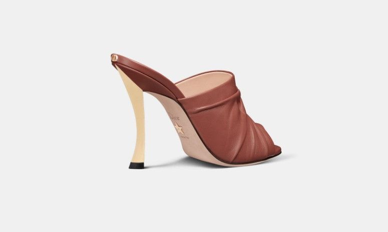 Dior o1w1db11024 D-Fame Heeled Sandals in Rust Size US 10 / IT 40 - 3 Thumbnail