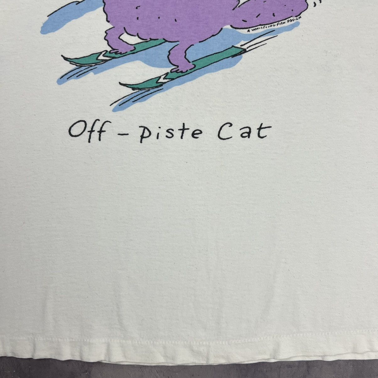 Designer Rare! Trevor Dunton Off Piste Cat Vintage Big Logo Tee 1996 Size US XL / EU 56 / 4 - 11 Thumbnail
