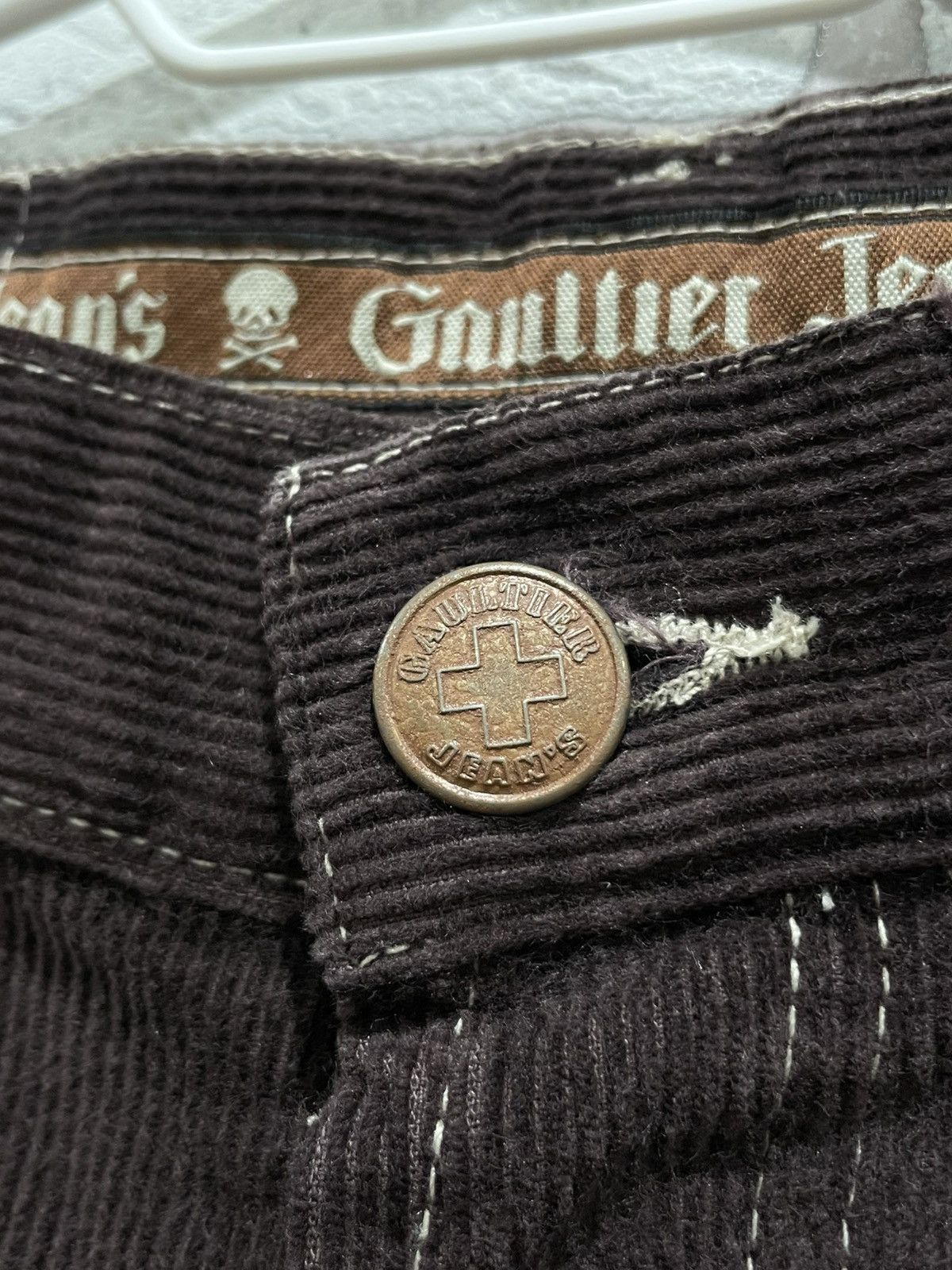 Jean Paul Gaultier RARE Vintage 90s Jean Paul Gaultier Jeans Velvet Brown Pants Size US 30 / EU 46 - 10 Thumbnail