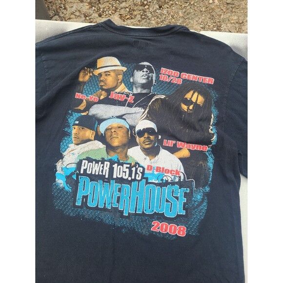 Rap Tees × Vintage Vintage Jay Z Lil Wayne Powerhouse Radio concert shirt 2008 Size US M / EU 48-50 / 2 - 3 Thumbnail