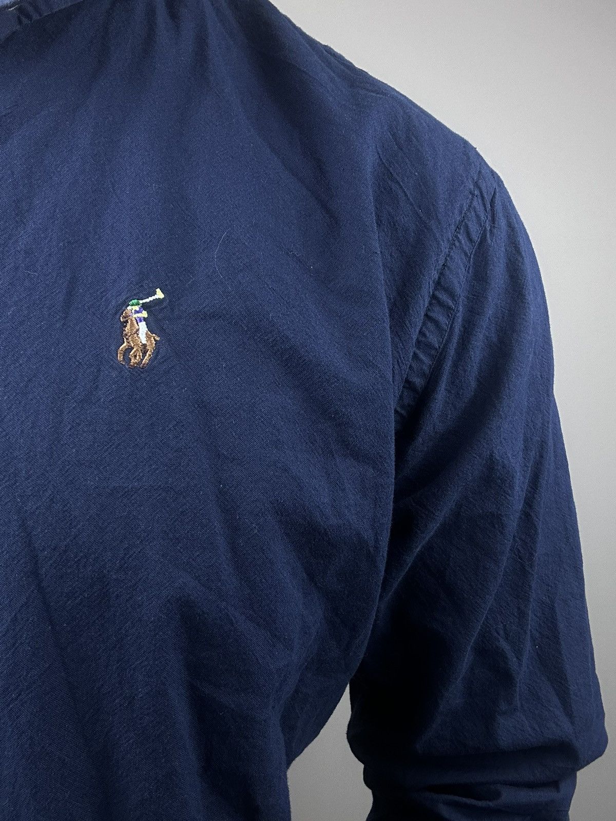 Polo Ralph Lauren Polo Ralph Lauren shirt dark navy slim fit size XL Size US XL / EU 56 / 4 - 4 Thumbnail