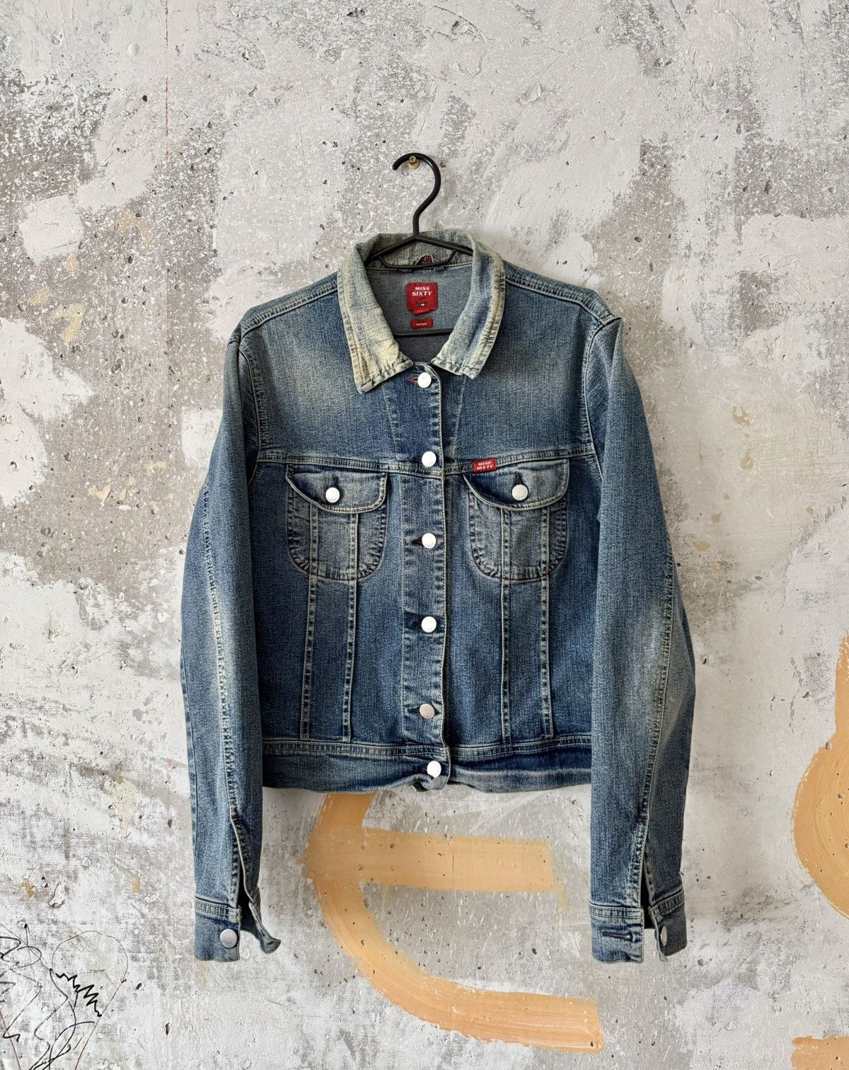 Miss Sixty 00S Vintage Archive Miss Sixty Cropped Washed Blue Jacket Size L / US 10 / IT 46 - 8 Thumbnail
