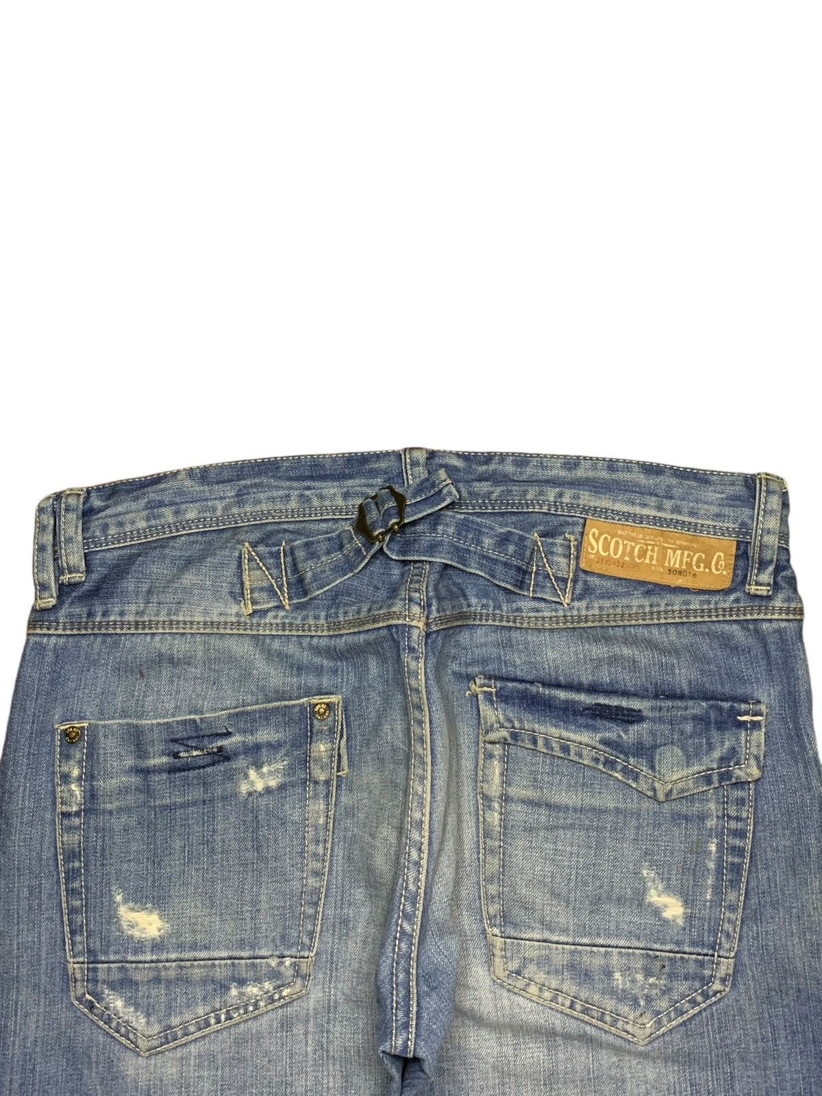 Japanese Brand Vintage Japanese Brand Faded Wash Buckle Back Jeans Size US 33 - 8 Thumbnail