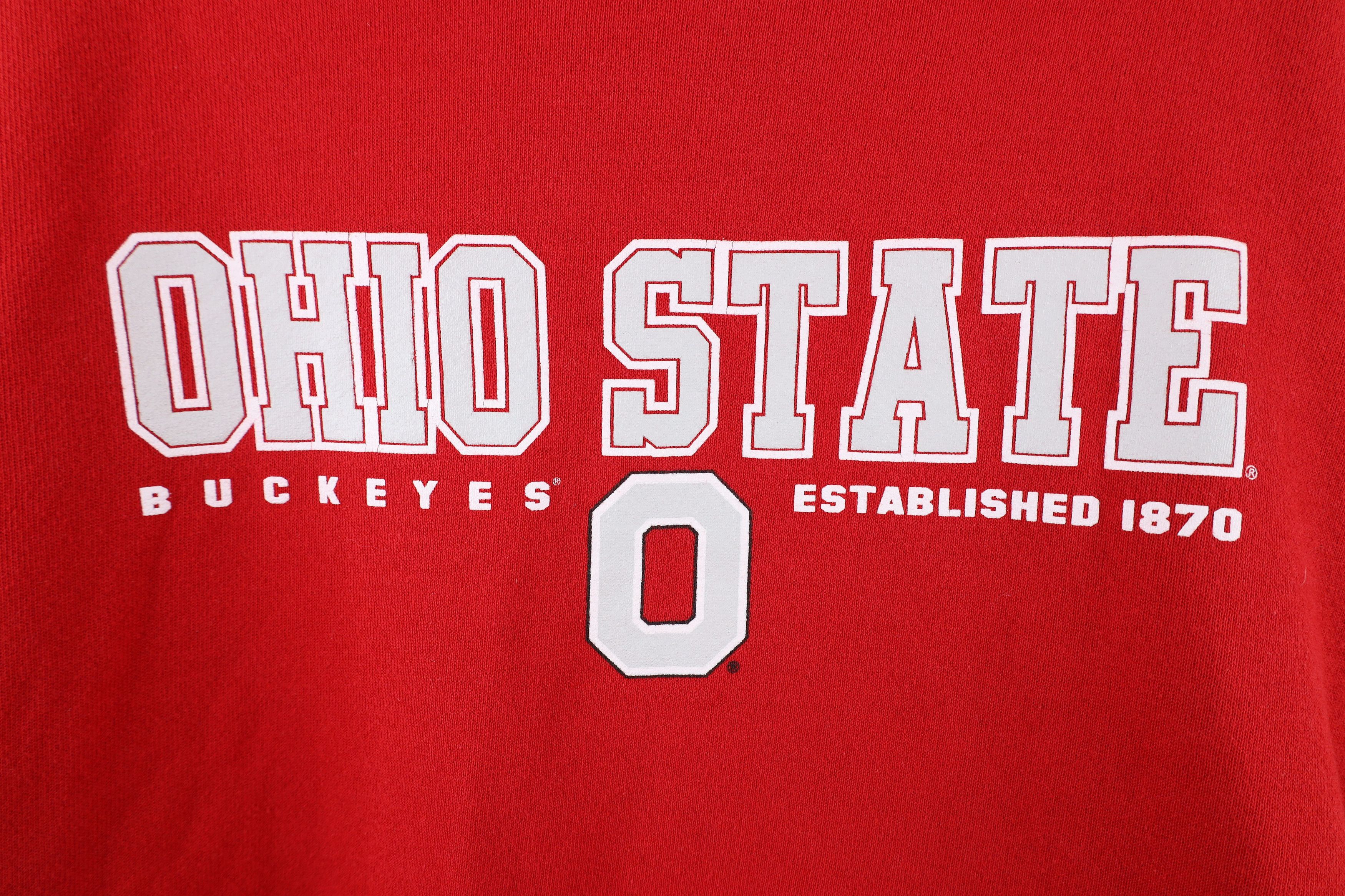Russell Athletic × Vintage Vintage 90s Russell Athletic Ohio State University Hoodie Size US L / EU 52-54 / 3 - 4 Thumbnail