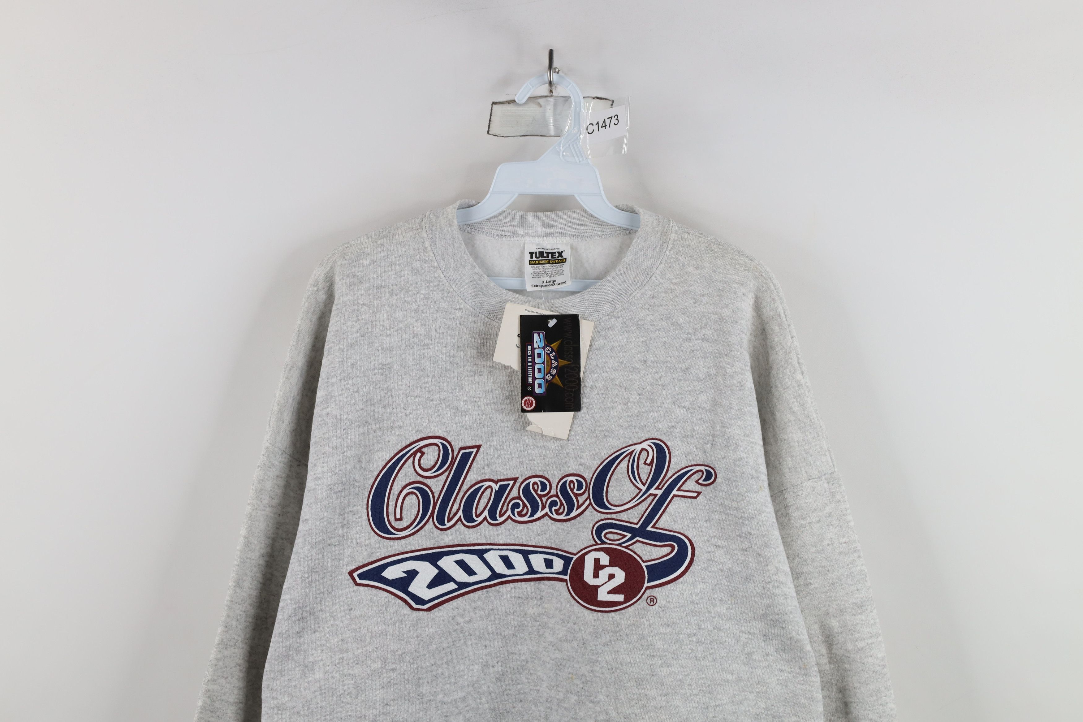 Vintage Deadstock Vintage Y2K Millennium Sweatshirt Heather Gray Size US XL / EU 56 / 4 - 2 Thumbnail