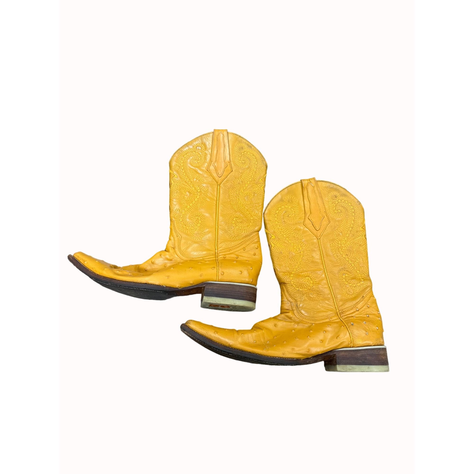 Other Potrero men’s leather orange western cowboy boots shoes size Size US 8 / EU 41 - 2 Thumbnail