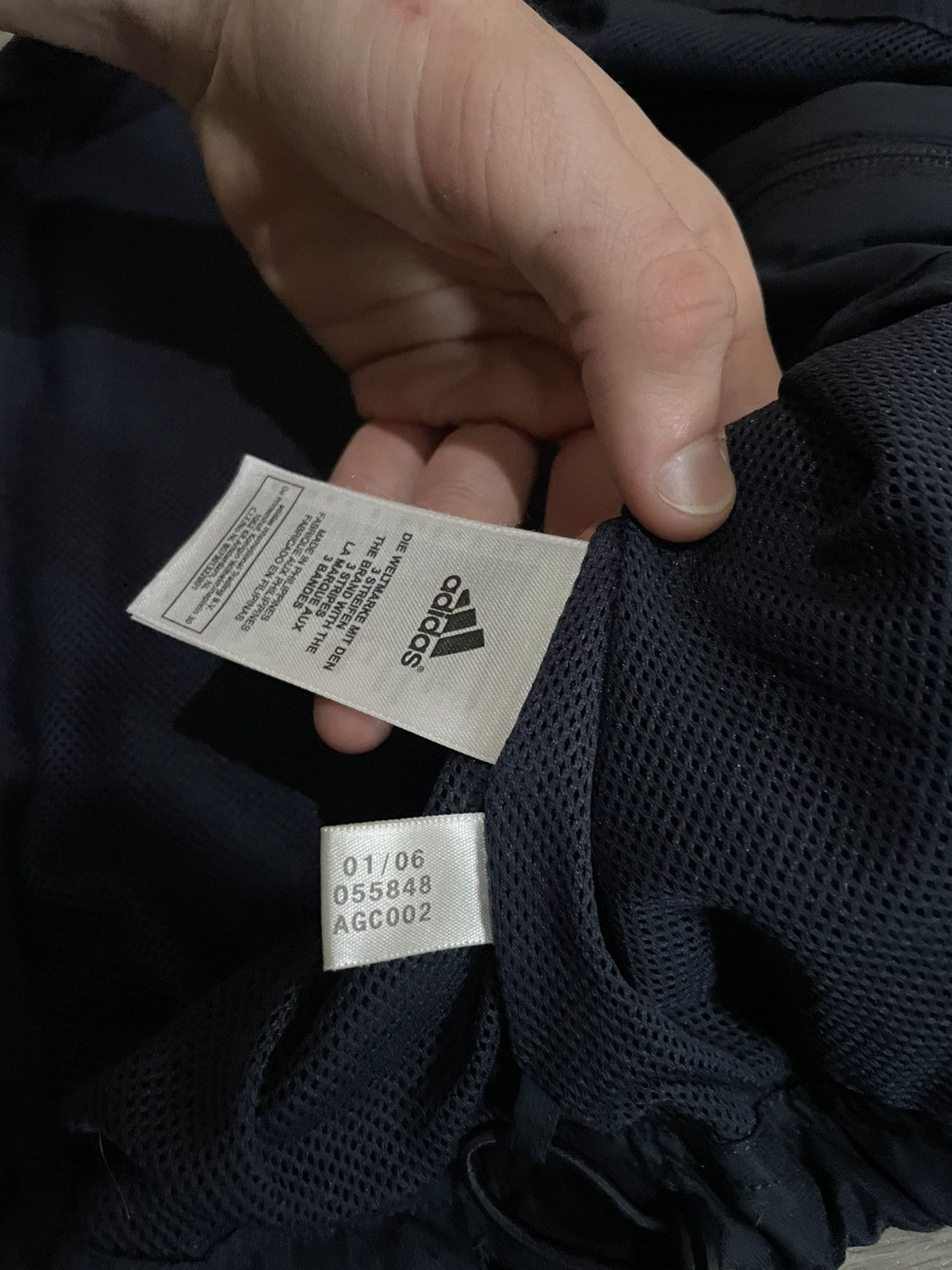 Adidas Vintage 00s Adidas Reflective 3 Stripes Nylon Track Jacket Size US L / EU 52-54 / 3 - 15 Thumbnail