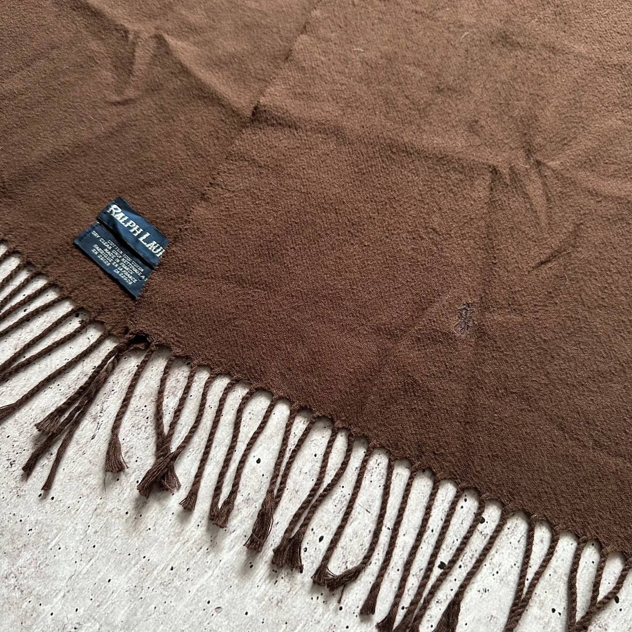 Polo Ralph Lauren Polo Ralph Lauren Vintage Brown Logo Blank Scarf Size ONE SIZE - 3 Thumbnail