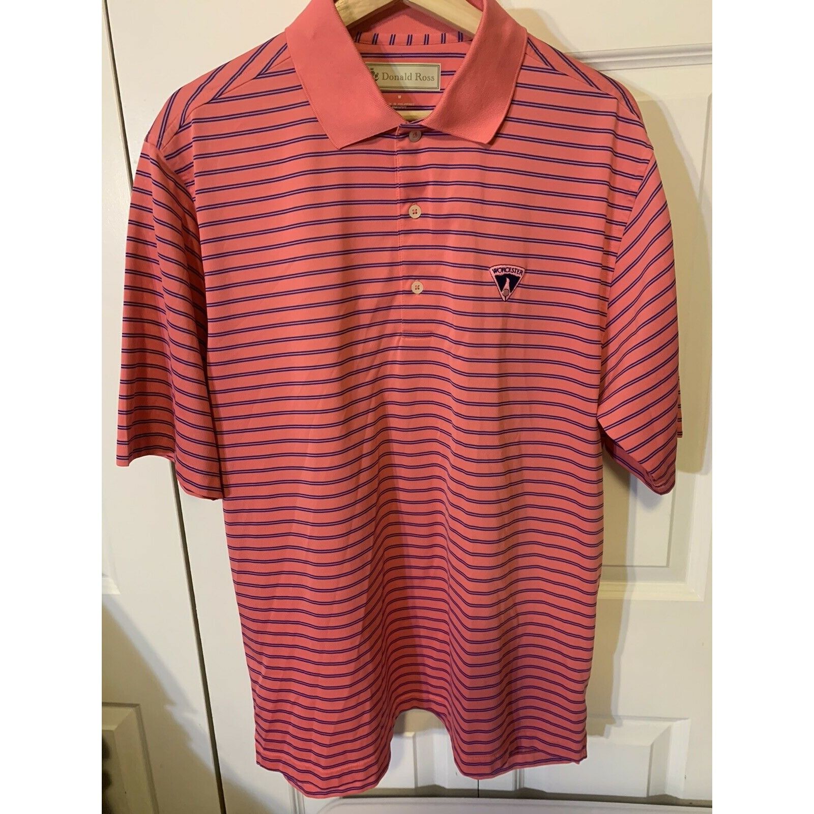 Donald Ross Donald Ross Men’s Sz M Worcester Golf Polo Shirt Pink Stripe Size US M / EU 48-50 / 2 - 2 Thumbnail