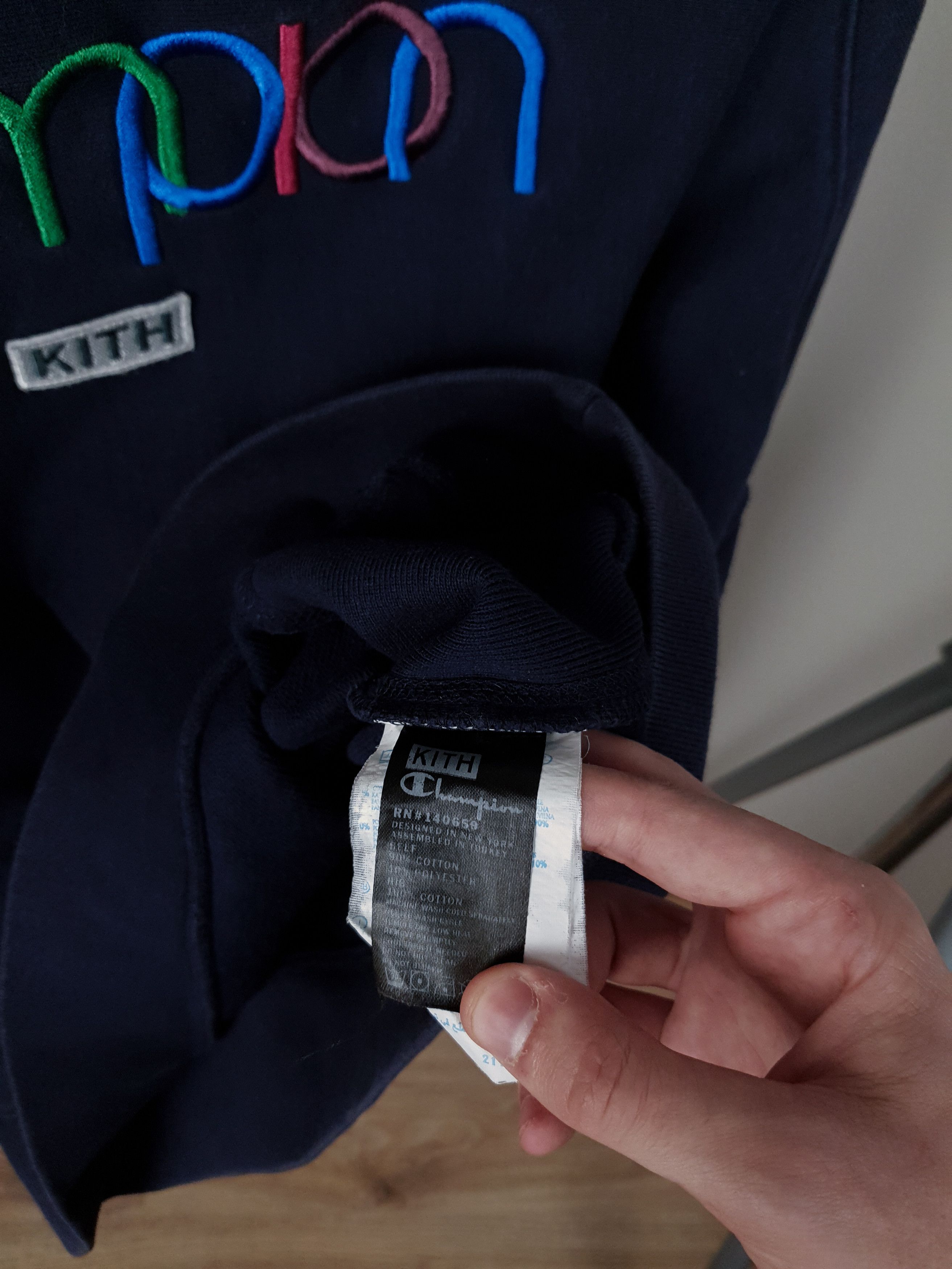 Champion × Kith 💥CHAMPION x KITH SPELLOUT MULTICOLOURED LOGO SWEATSHIRT Y2K Size US M / EU 48-50 / 2 - 9 Thumbnail