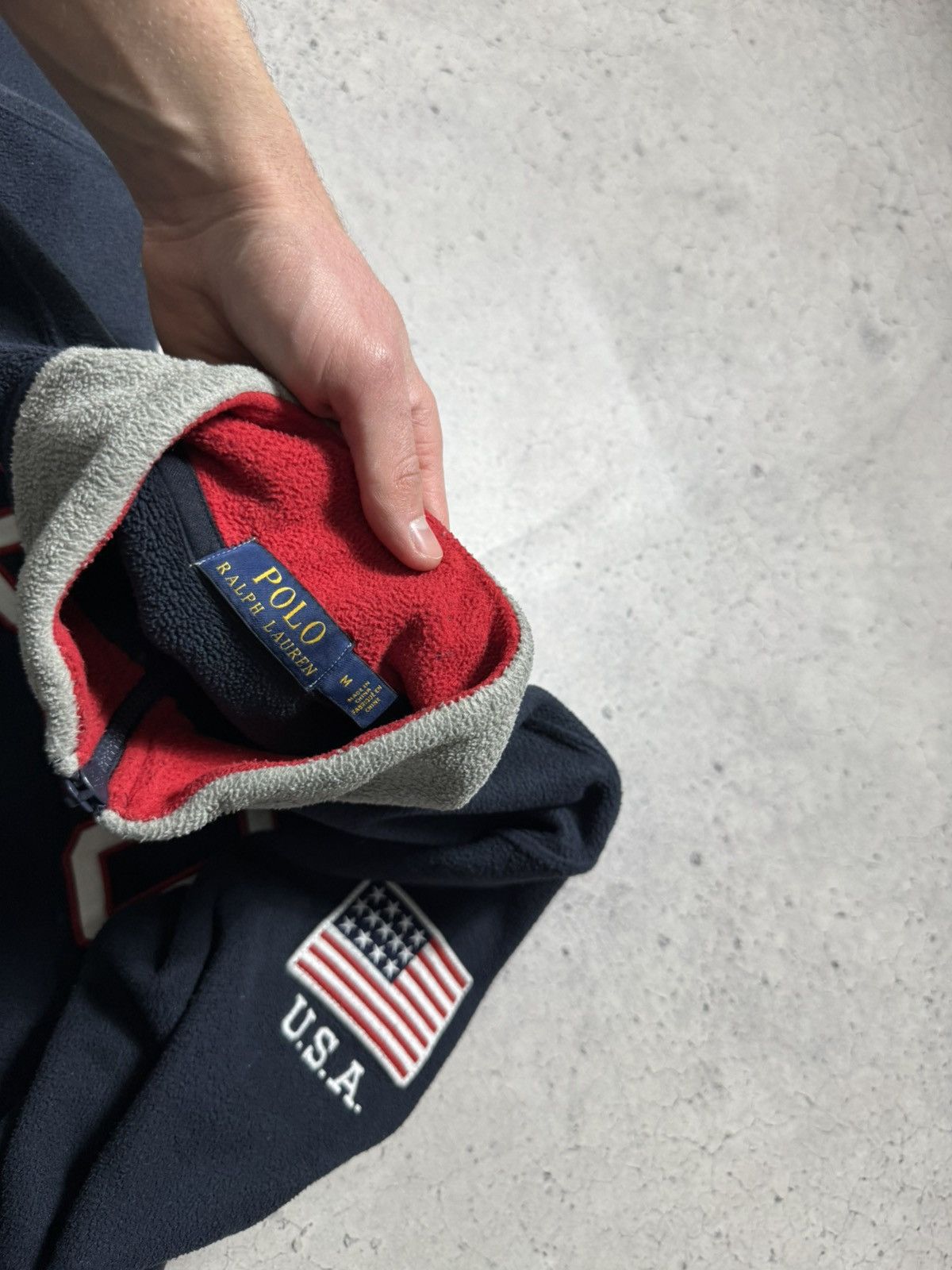 Polo Ralph Lauren Polo Ralph Lauren 1/4 Zip Fleece Sweatshirt USA Big Logo Size US M / EU 48-50 / 2 - 8 Thumbnail
