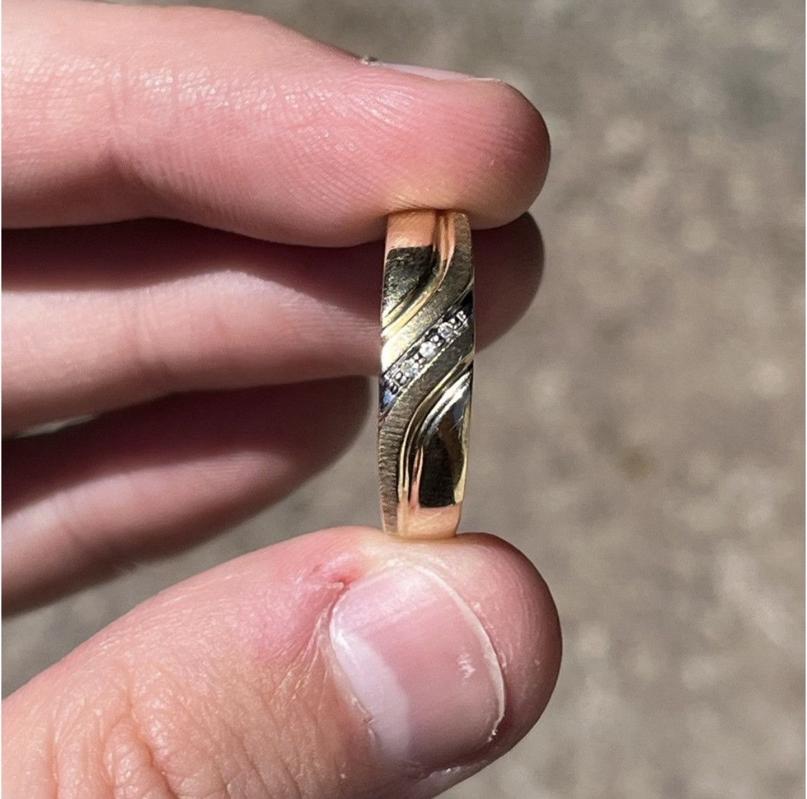 image of 10K Gold Diamond Ring, Men's